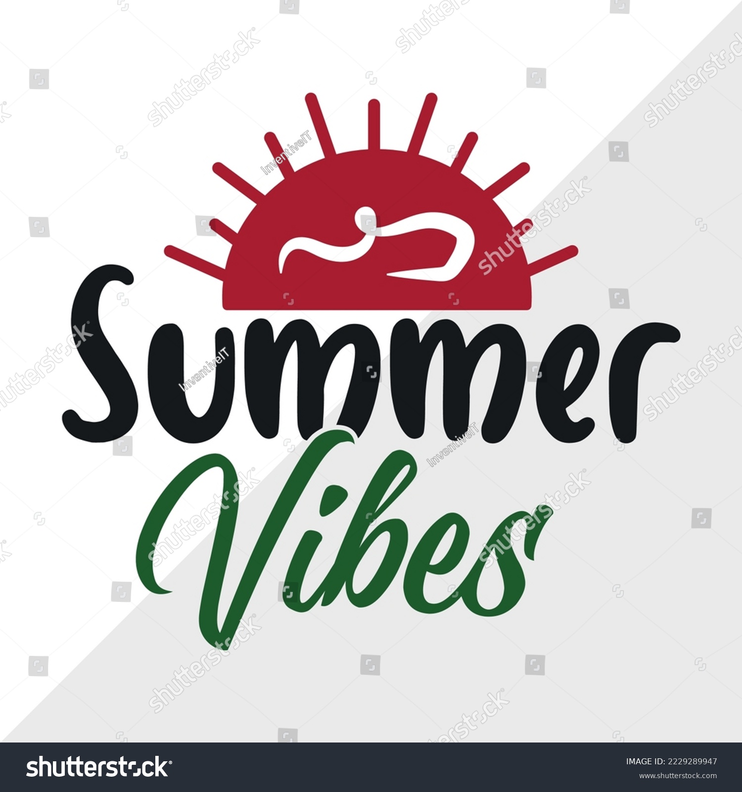 SVG of Summer Vibes SVG Printable Vector Illustration svg