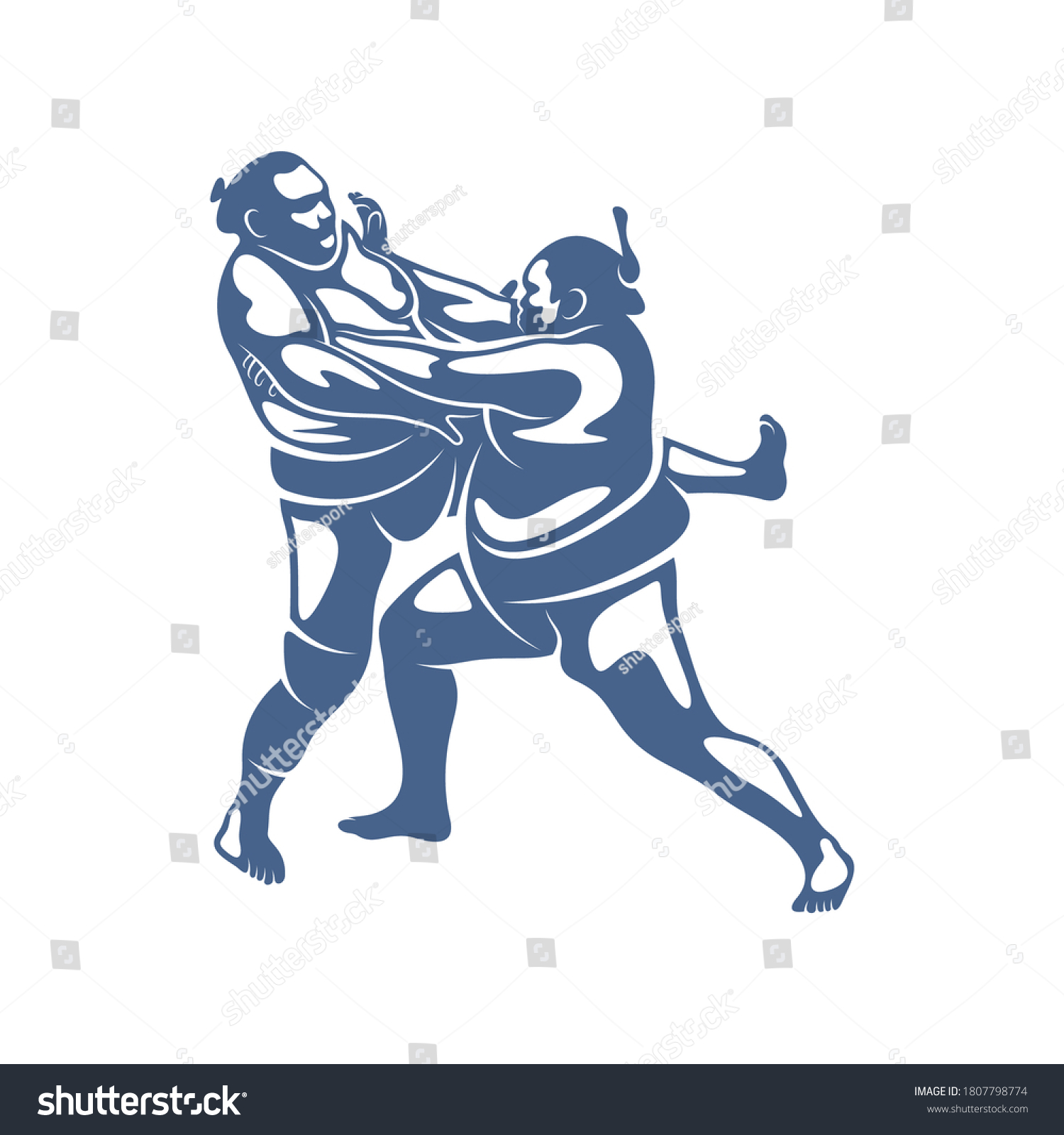 Sumo Fighter Logo Design Template Vector Stock Vector (Royalty Free ...