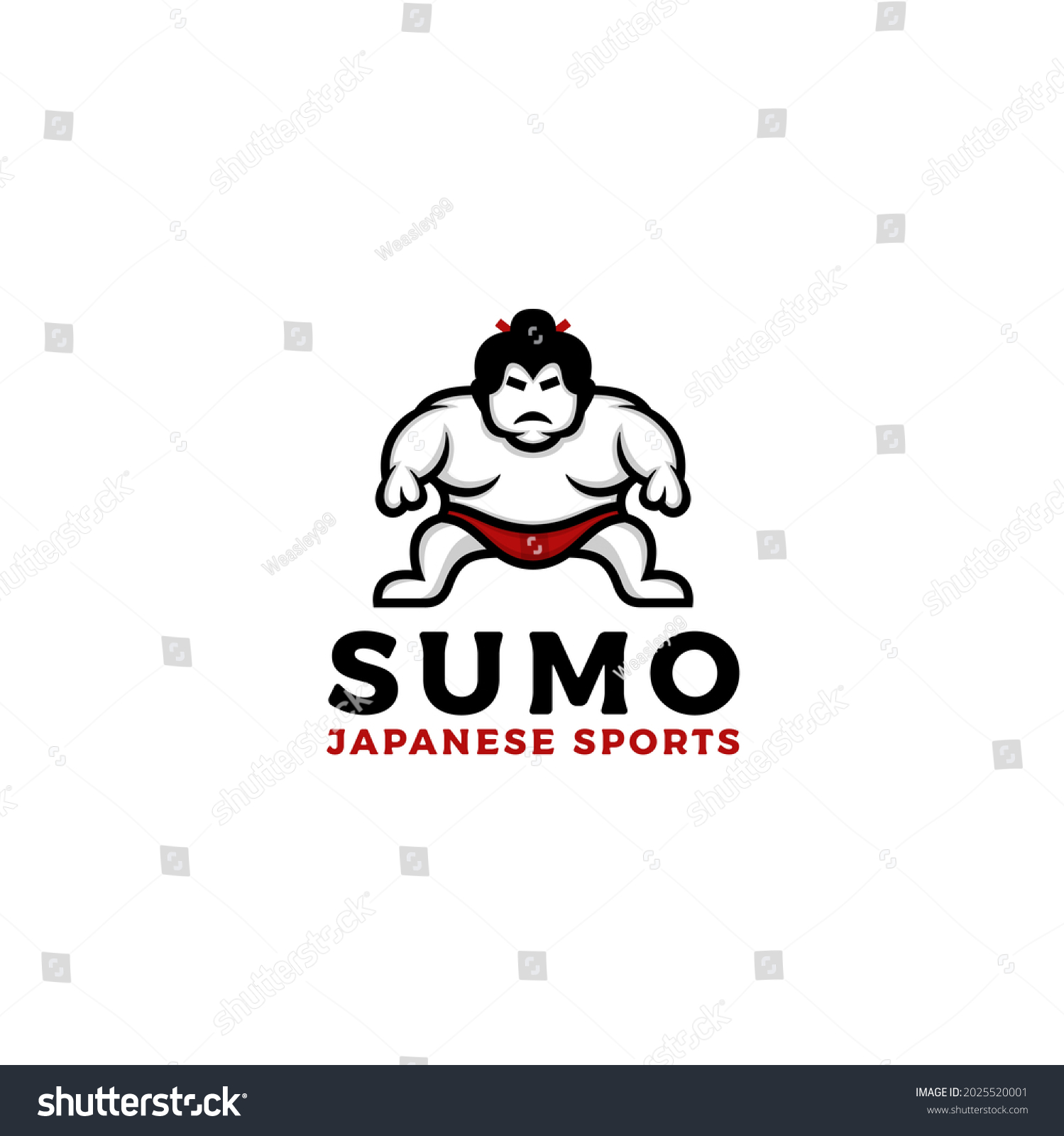 Sumo Wrestler Logo Fat Overweight Man Stock Vector (Royalty Free ...