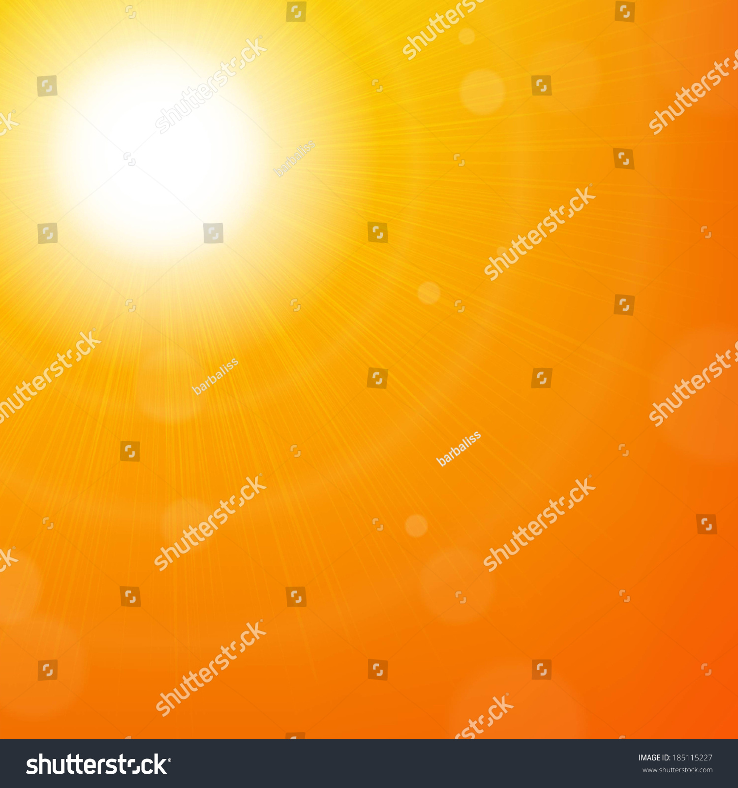 Sun Background Gradient Mesh Vector Illustration Stock Vector 185115227 Shutterstock