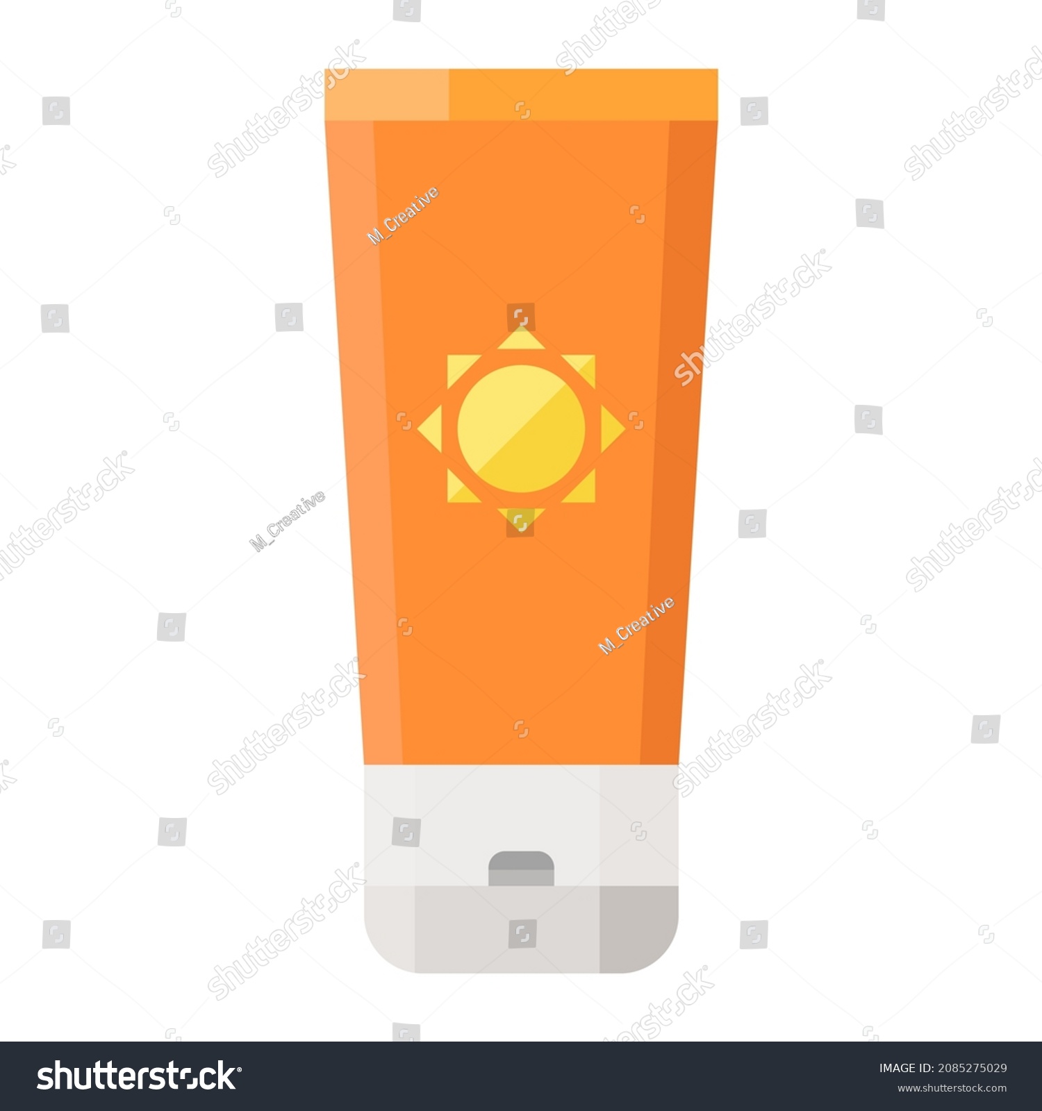 Sun Block Cream Flat Clipart Vector Stock Vector (Royalty Free ...