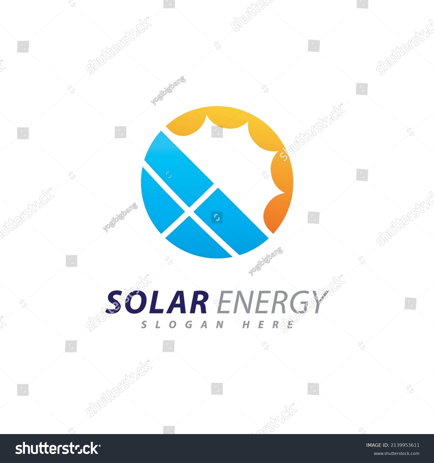 Sun Energy Logo Design Template Creative Stock Vector (Royalty Free ...