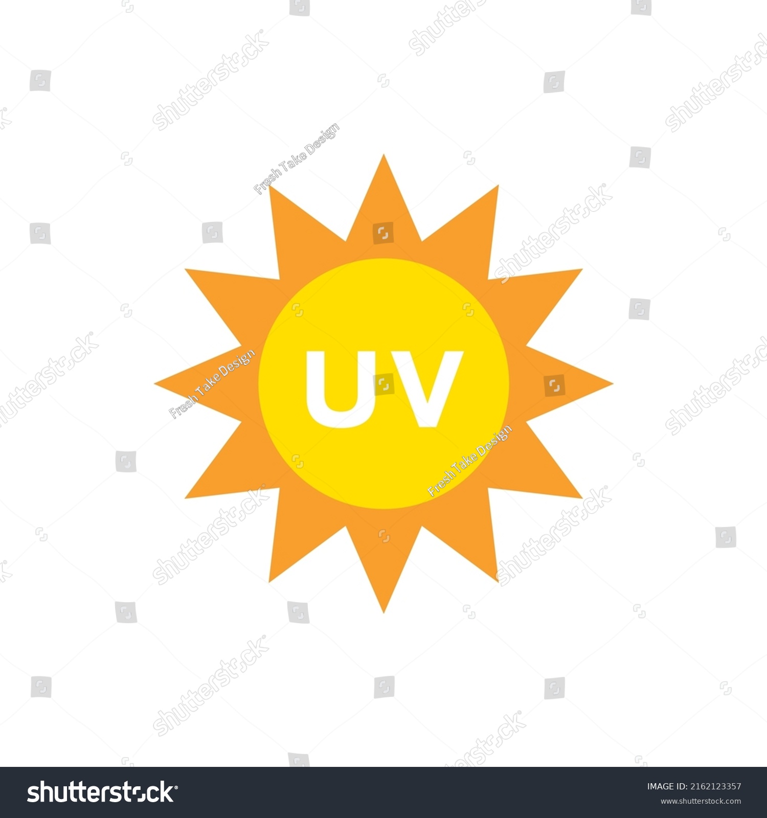 Sun Icon Uv Radiation Symbol Stock Vector (Royalty Free) 2162123357 ...