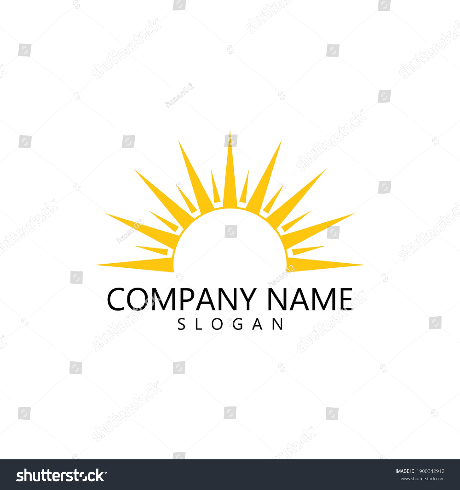 Sun Illustration Logo Vector Icon Template Stock Vector (royalty Free 