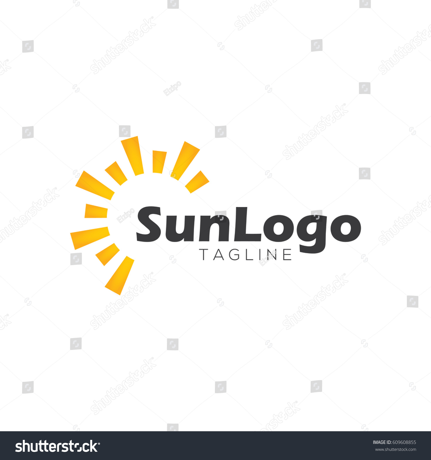 Sun Logo Design Template Stock Vector 609608855 - Shutterstock