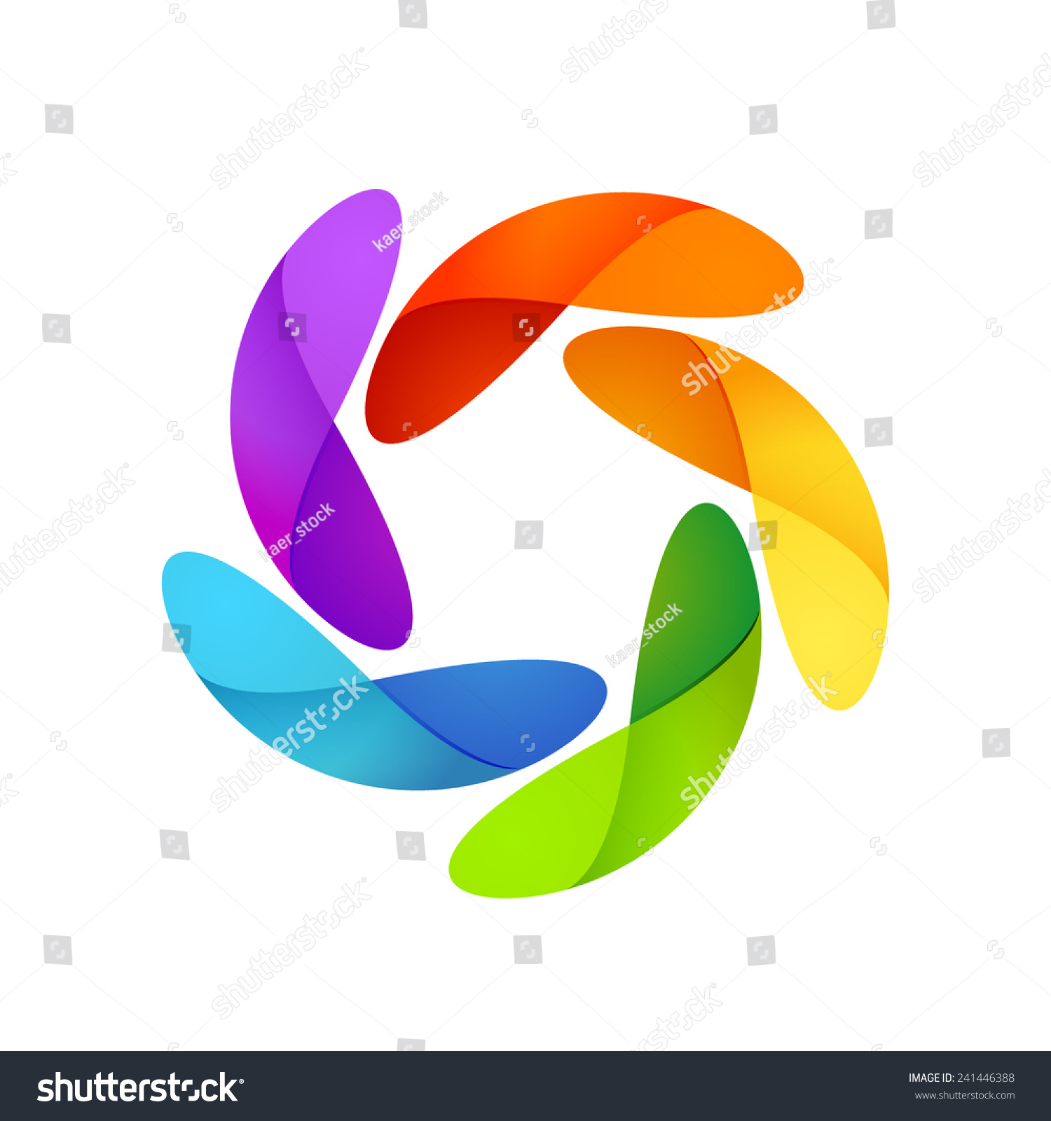 Sun Logo Five Volume Looped Infinity Stock Vector 241446388 - Shutterstock