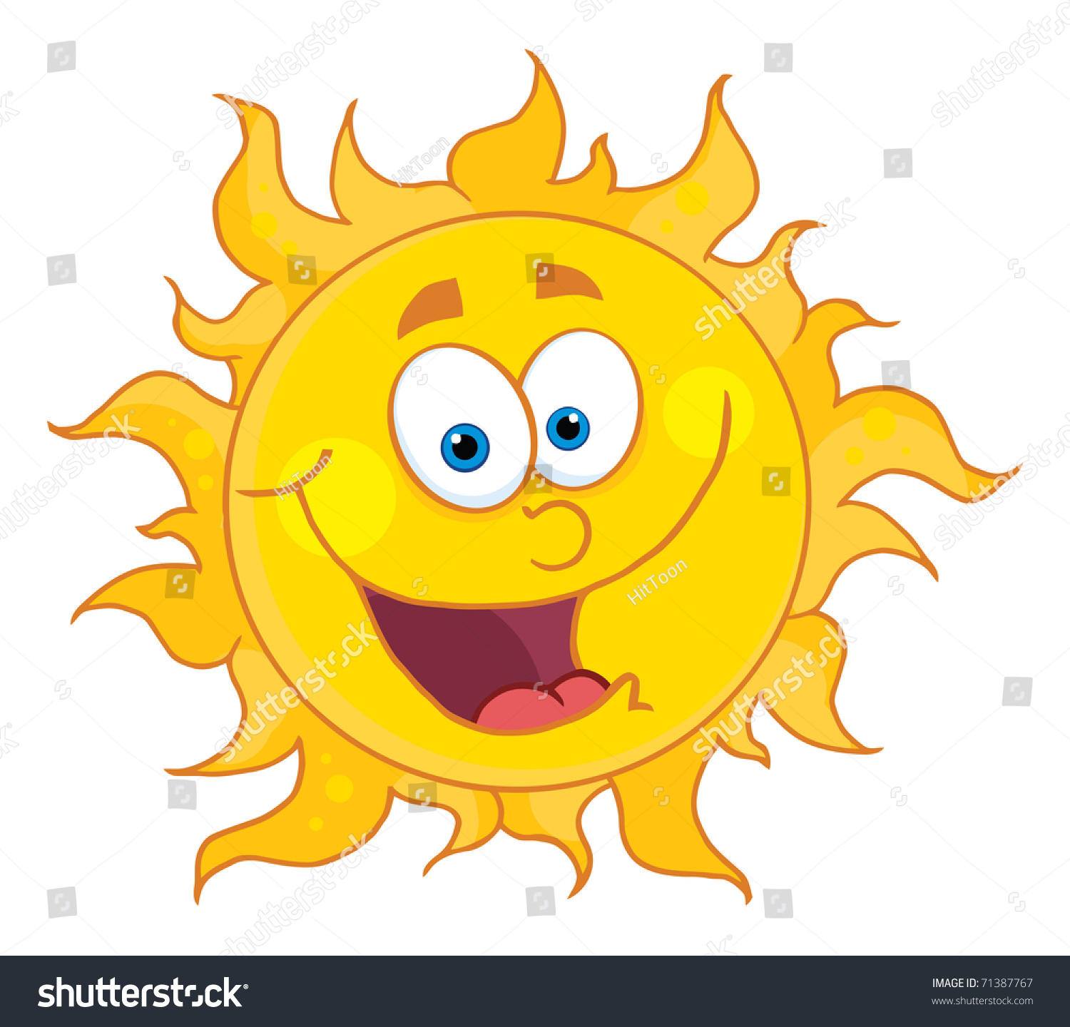 Sun Mascot Cartoon Character Stock Vector Illustration 71387767 ...