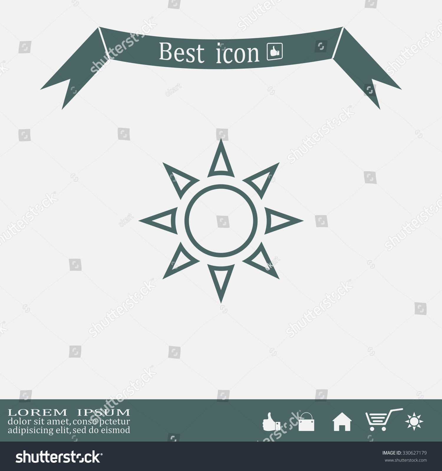 Sun Vector Icon Stock Vector (Royalty Free) 330627179 | Shutterstock