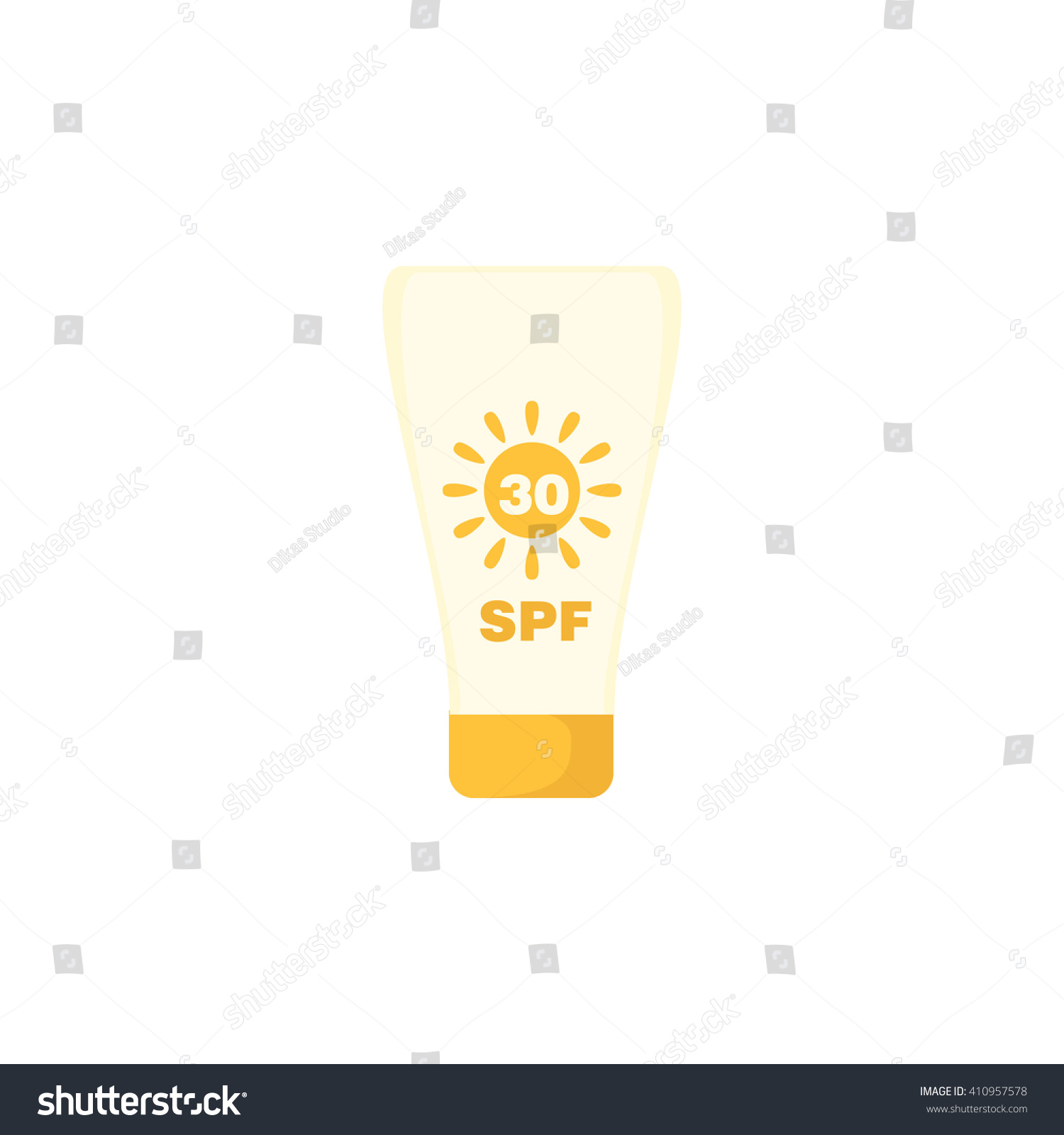 Sunblock Isolated On White Background Stock Vector (Royalty Free) 410957578