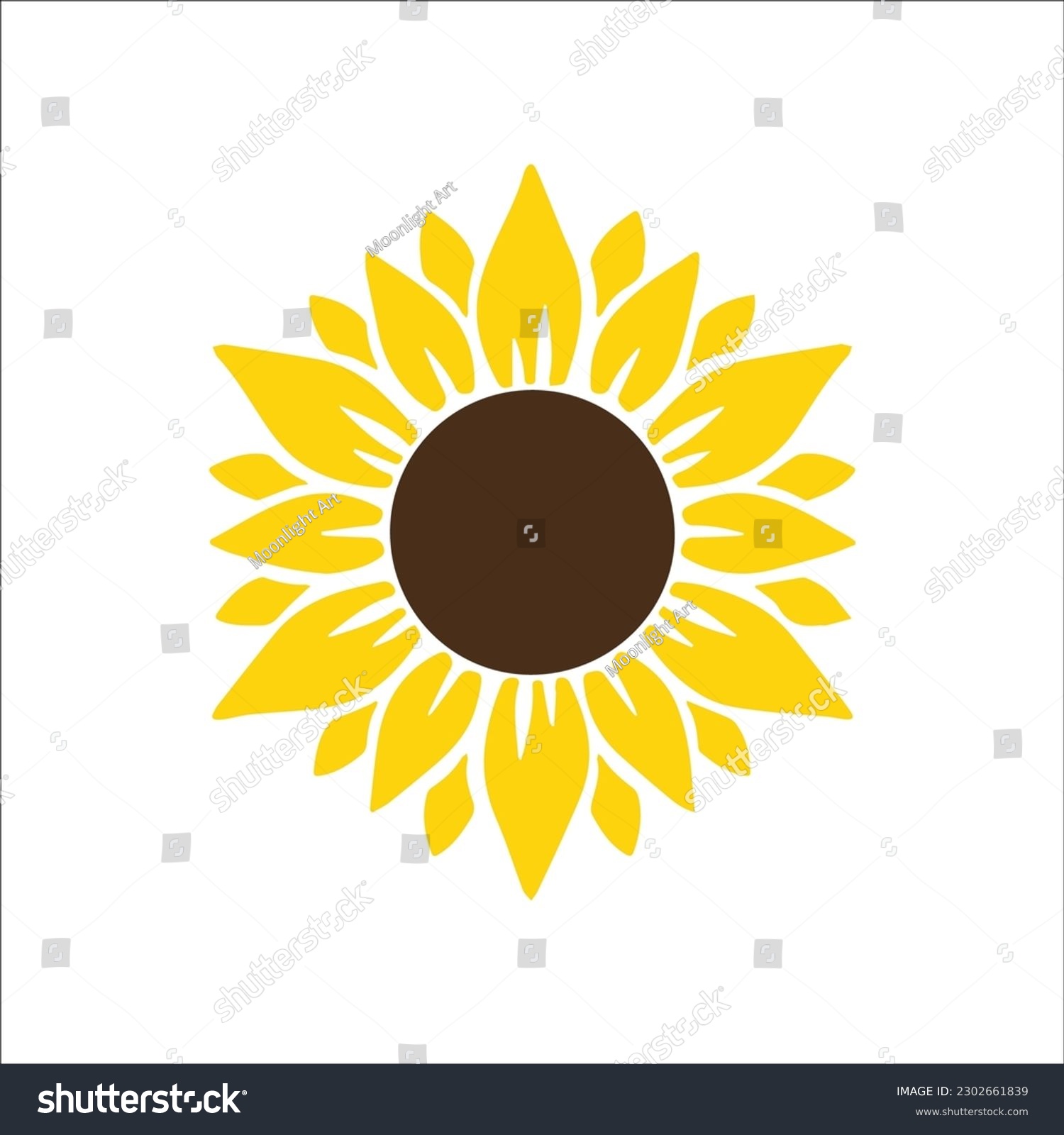 SVG of Sunflower SVG, Flower Svg, Digital Download, Clipart, Distressed Sunflower, Svg File Cricut, Png, Dxf,Eps, Silhouette cut Files, Cameo svg