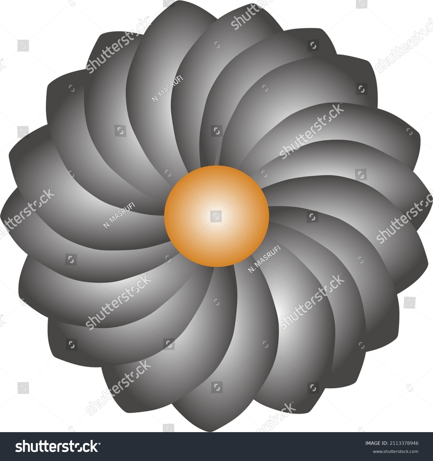 SVG of sunflower with dark color without stem svg
