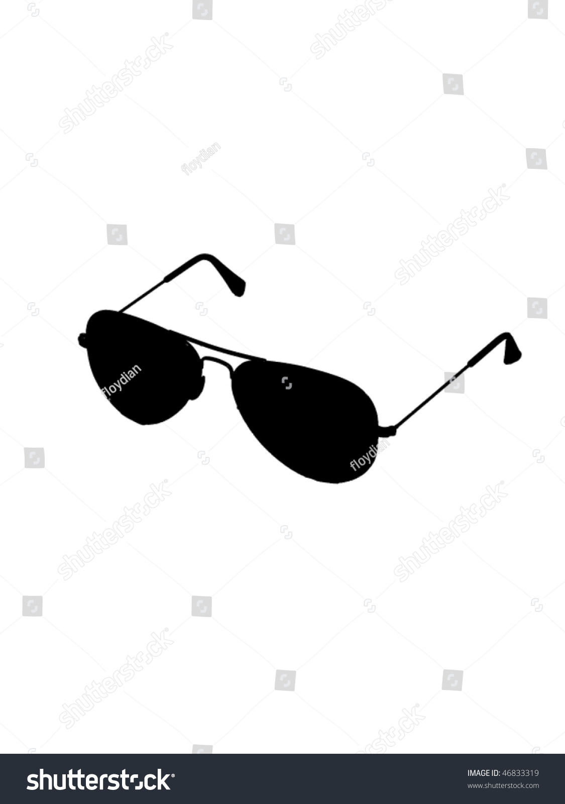 Sunglasses Aviator Style Silhouette Stock Vector Illustration 46833319 ...