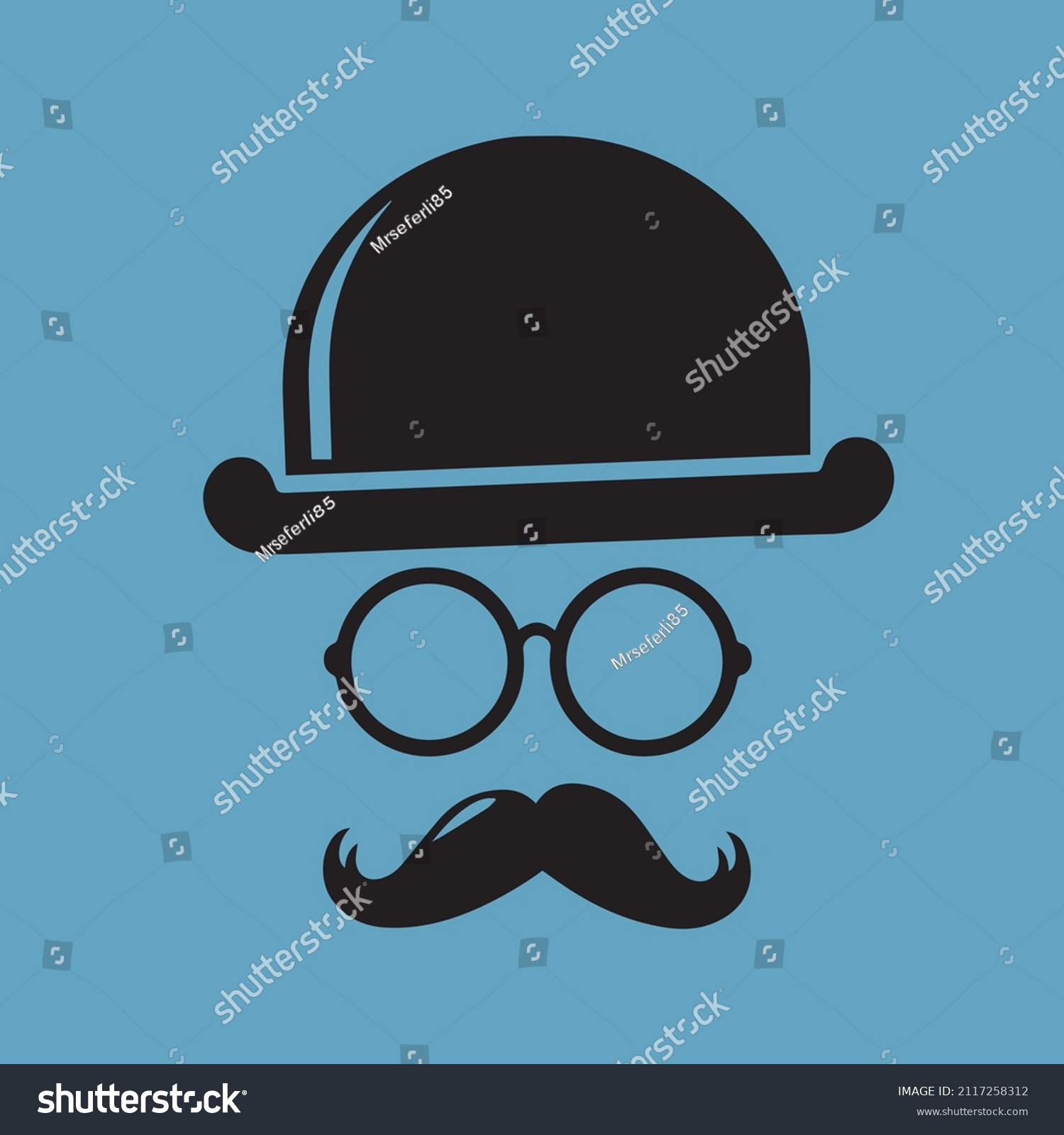 Sunglasses Hat Mustaches Vector Stock Vector (Royalty Free) 2117258312 ...