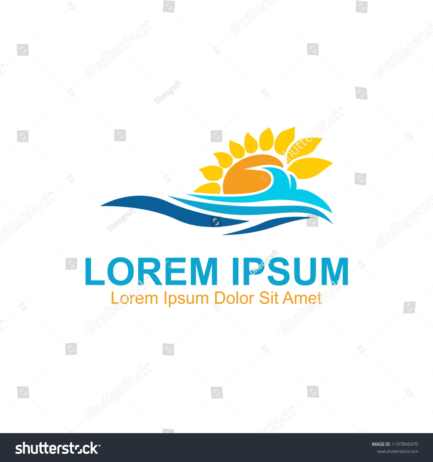 Sunkist Beach Logo Stock Vector (Royalty Free) 1197845470