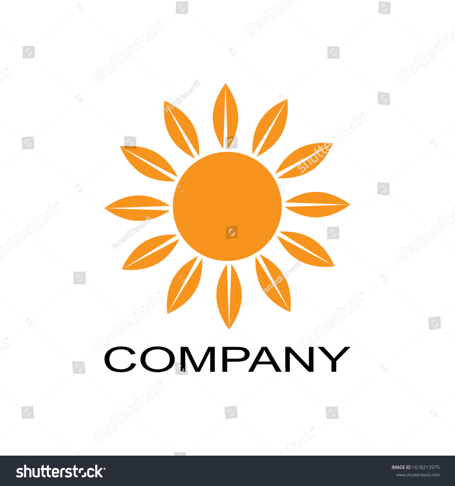 Sunrise Logo Sunflower Logo Minimalist Logo Stock Vector Royalty Free 1618213975