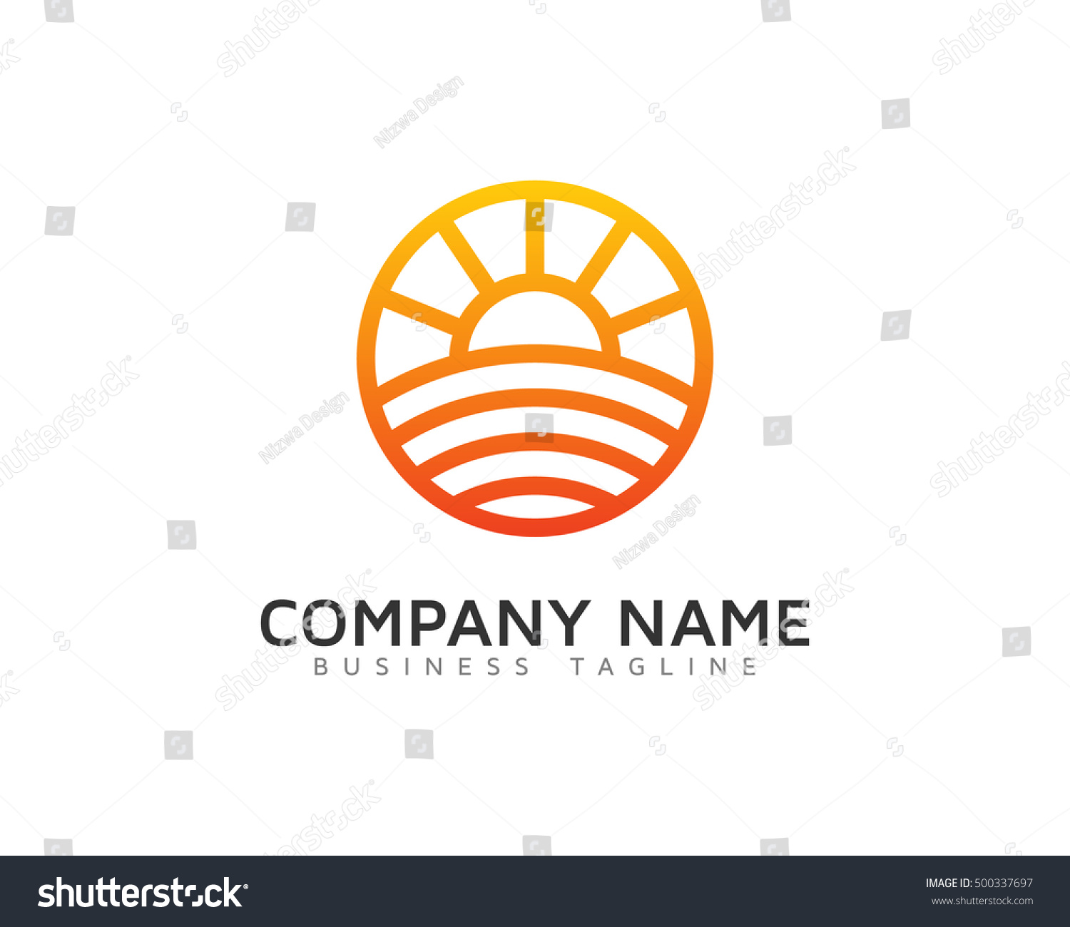 Sunrise Sunset Farm Logo Template Stock Vector (Royalty Free) 500337697 ...