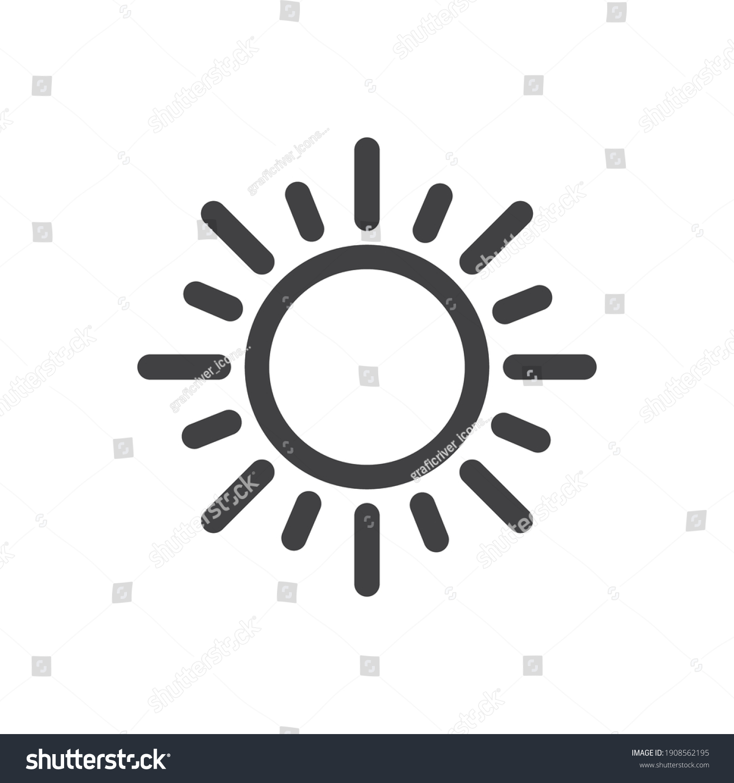 Suns Icon Collection Isolated On White Stock Vector (Royalty Free ...