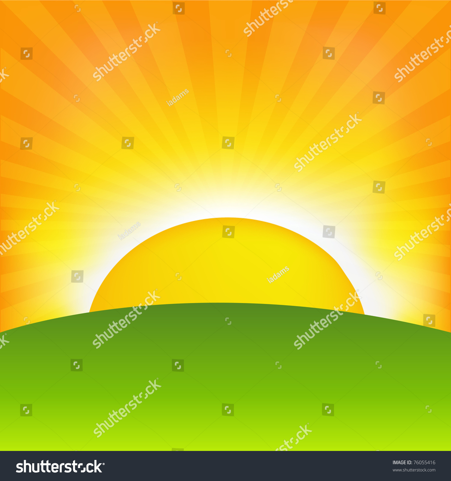 Sunset Horizon Vector Illustration Stock Vector 76055416 - Shutterstock