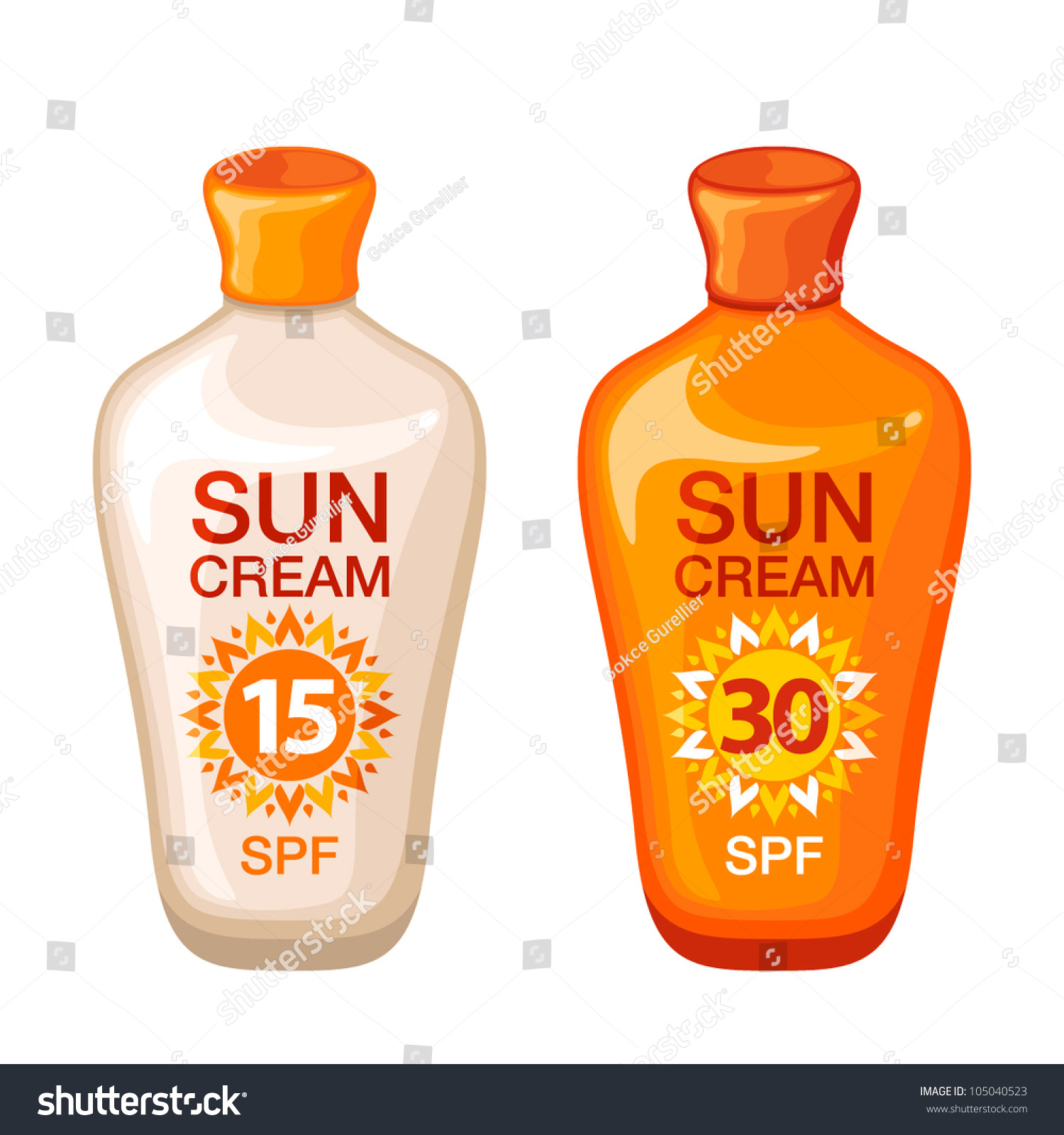 Suntan Lotion Stock Vector 105040523 Shutterstock