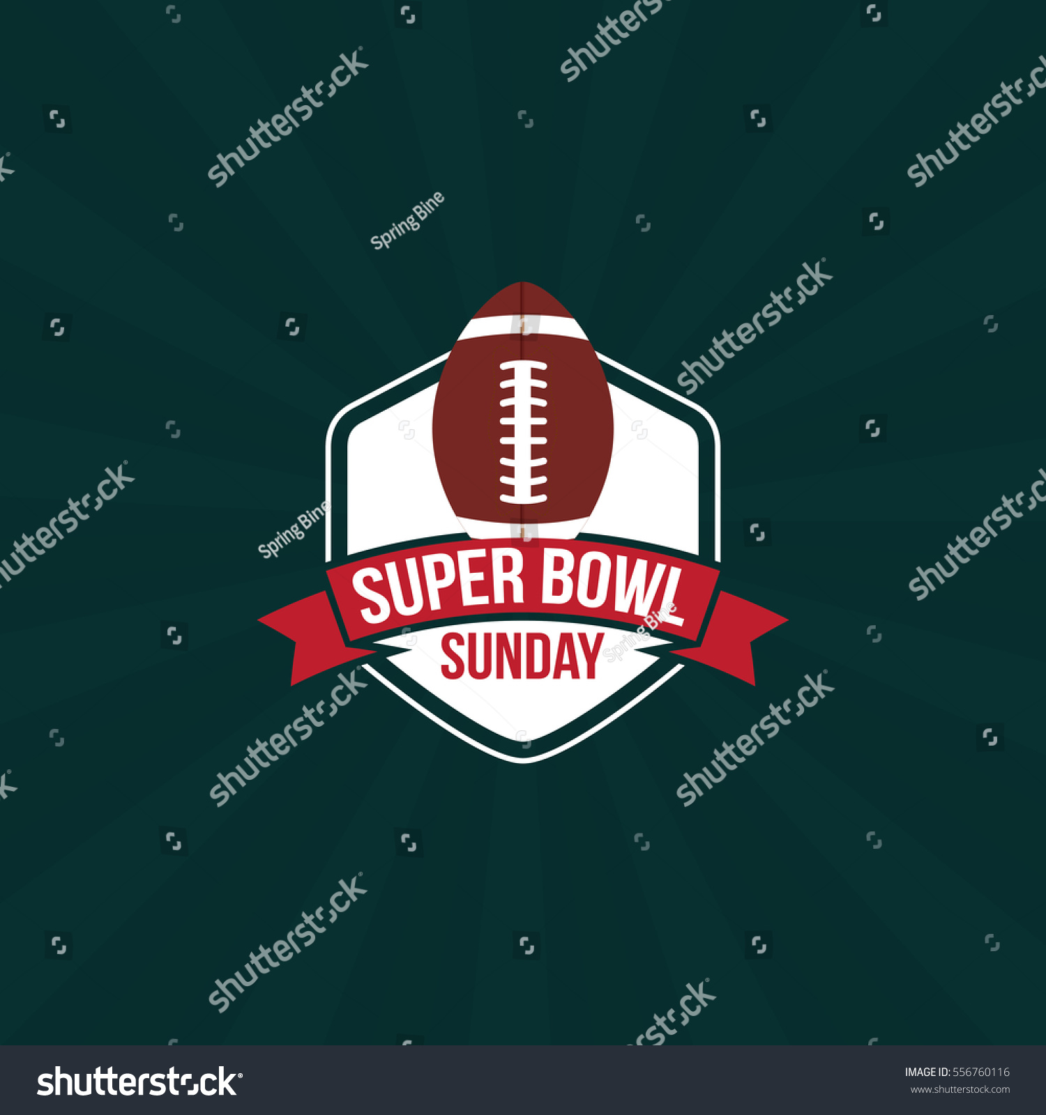 Super Bowl Weekend Party Vector Illustration Stock Vector (Royalty Free