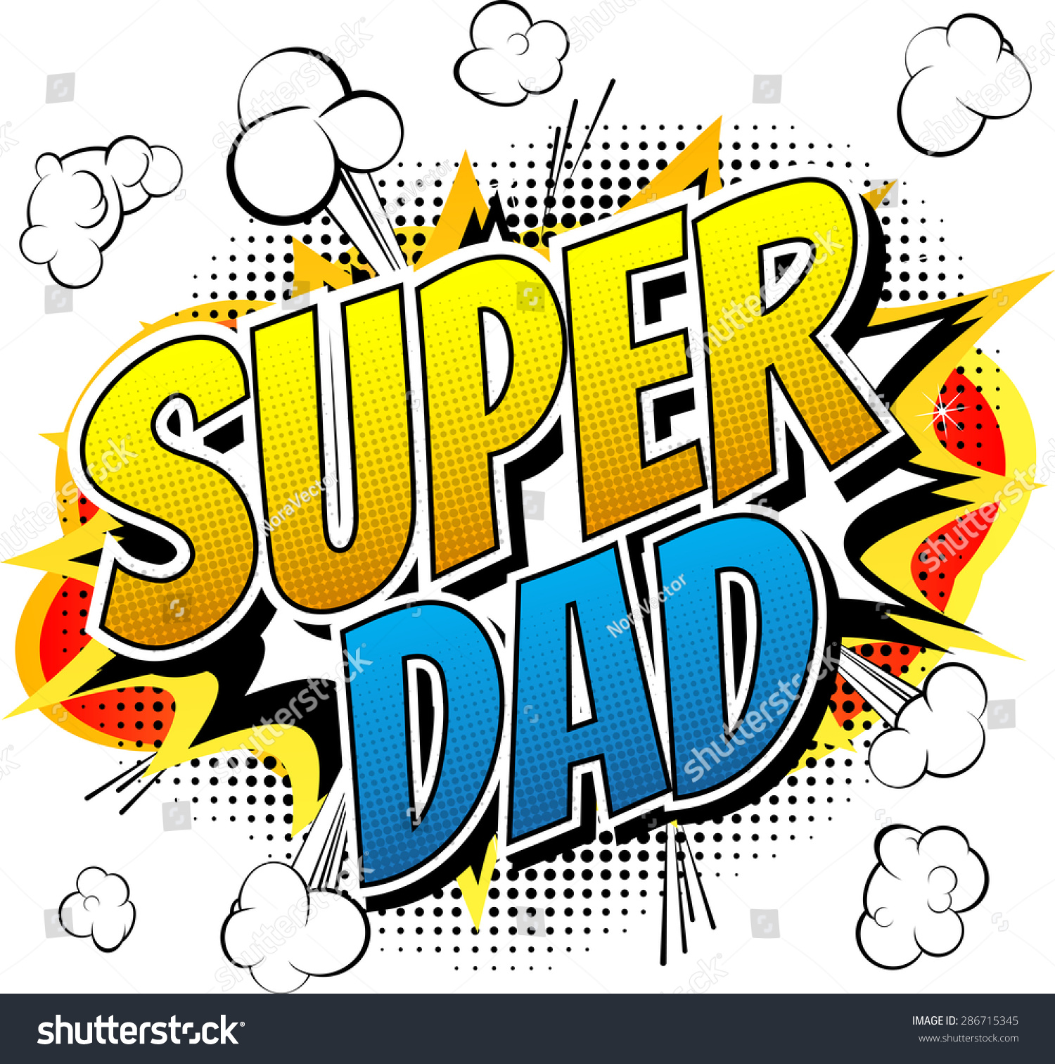 Super Dad Comic Book Style Word Stock Vector 286715345 - Shutterstock