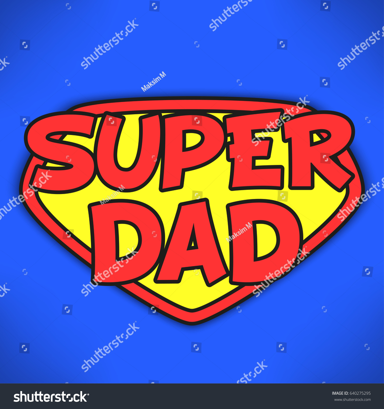 Super Dad Fathers Day Background Greeting Stock Vector (Royalty Free ...