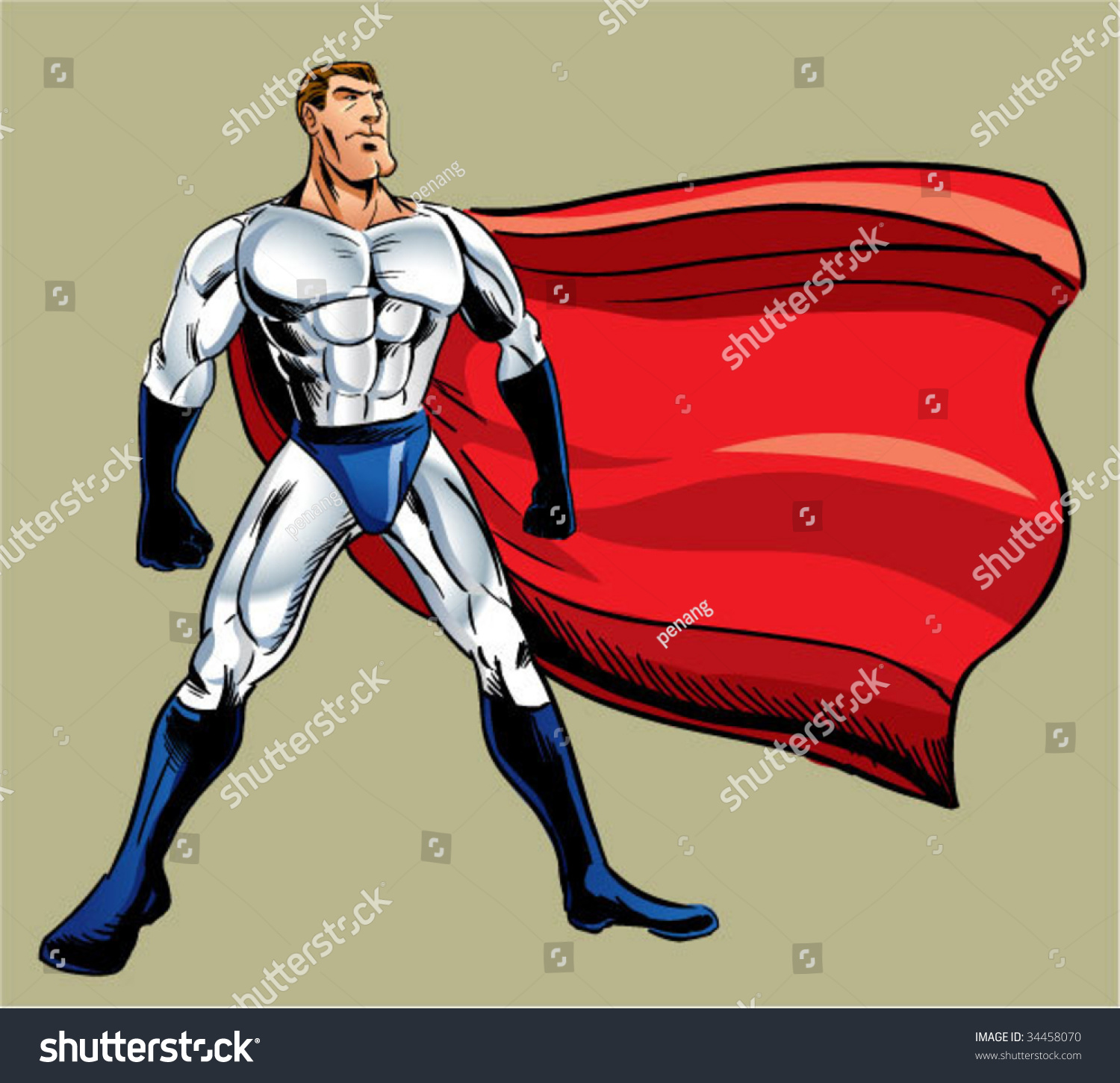 Super Hero Standing Pose Stock Vector 34458070 Shutterstock 4459