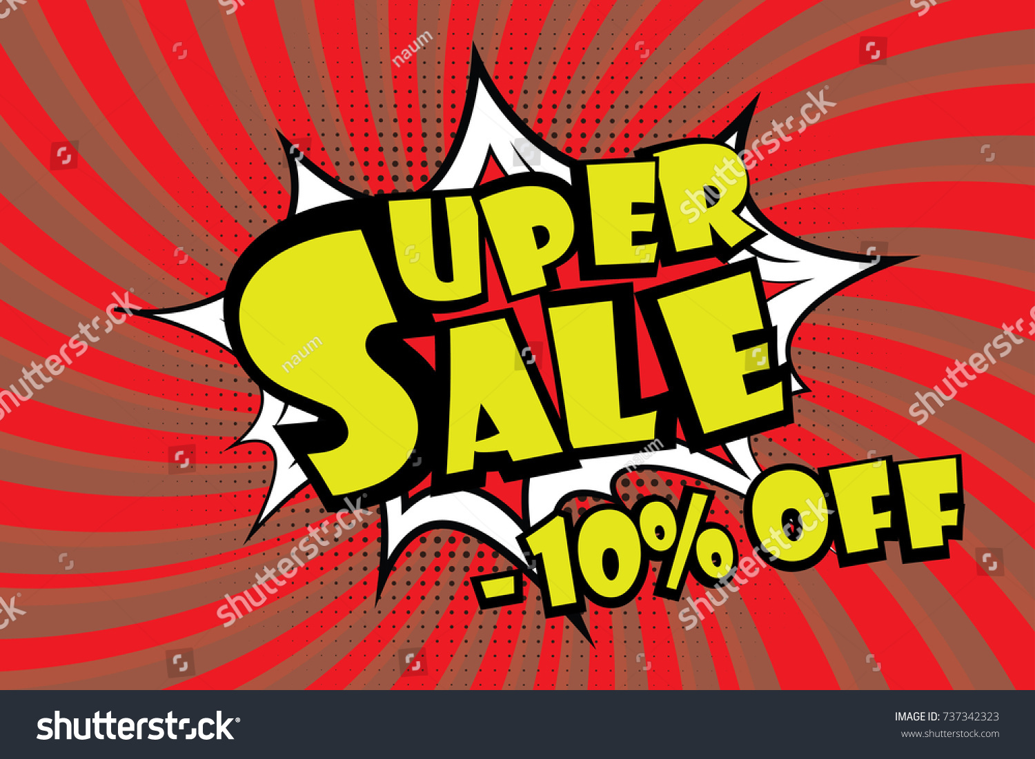 Super Sale Pricetag Comic Pop Art Vector De Stock Libre De