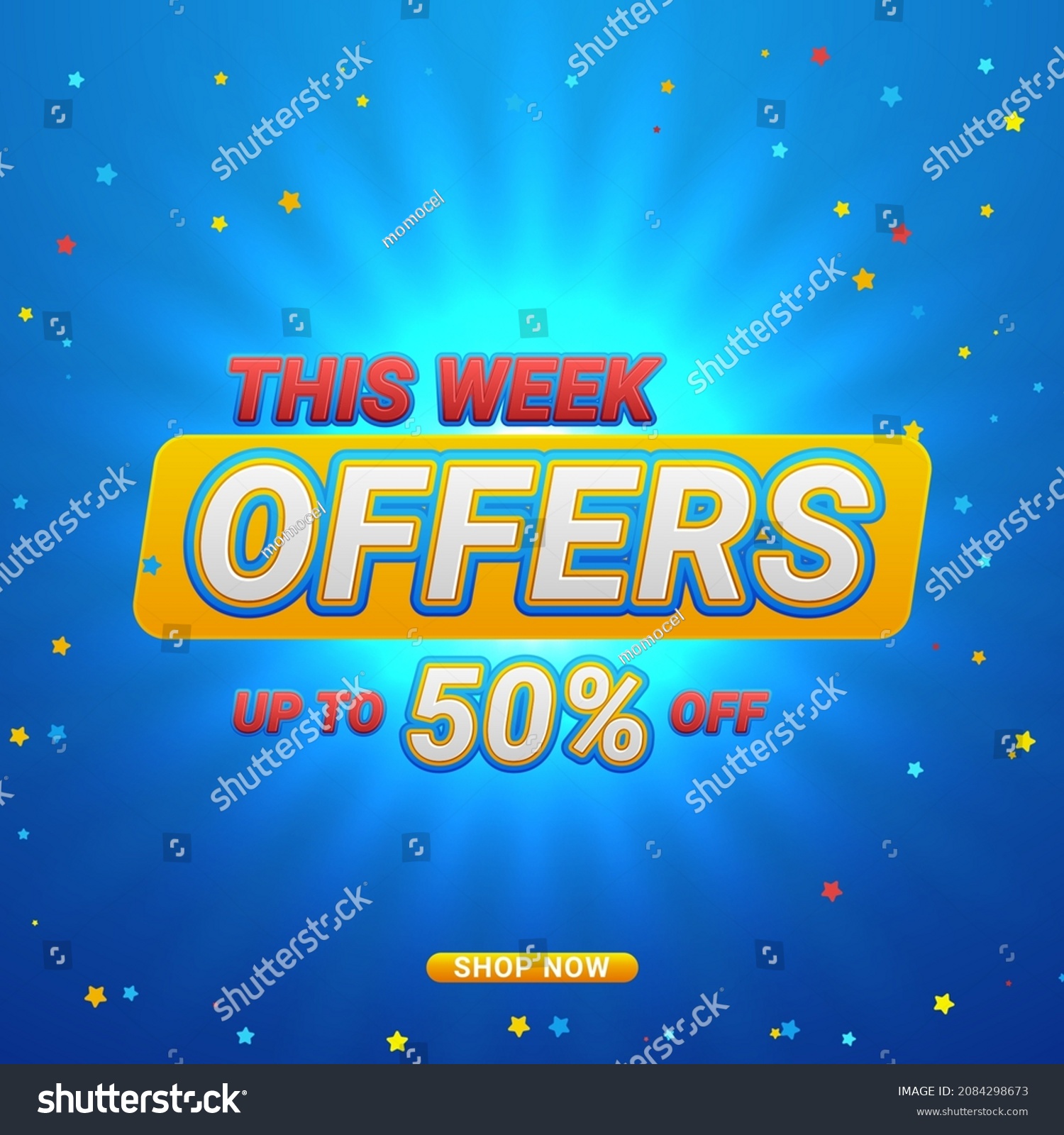 Super Sale Special Offer Banner Template Stock Vector Royalty Free