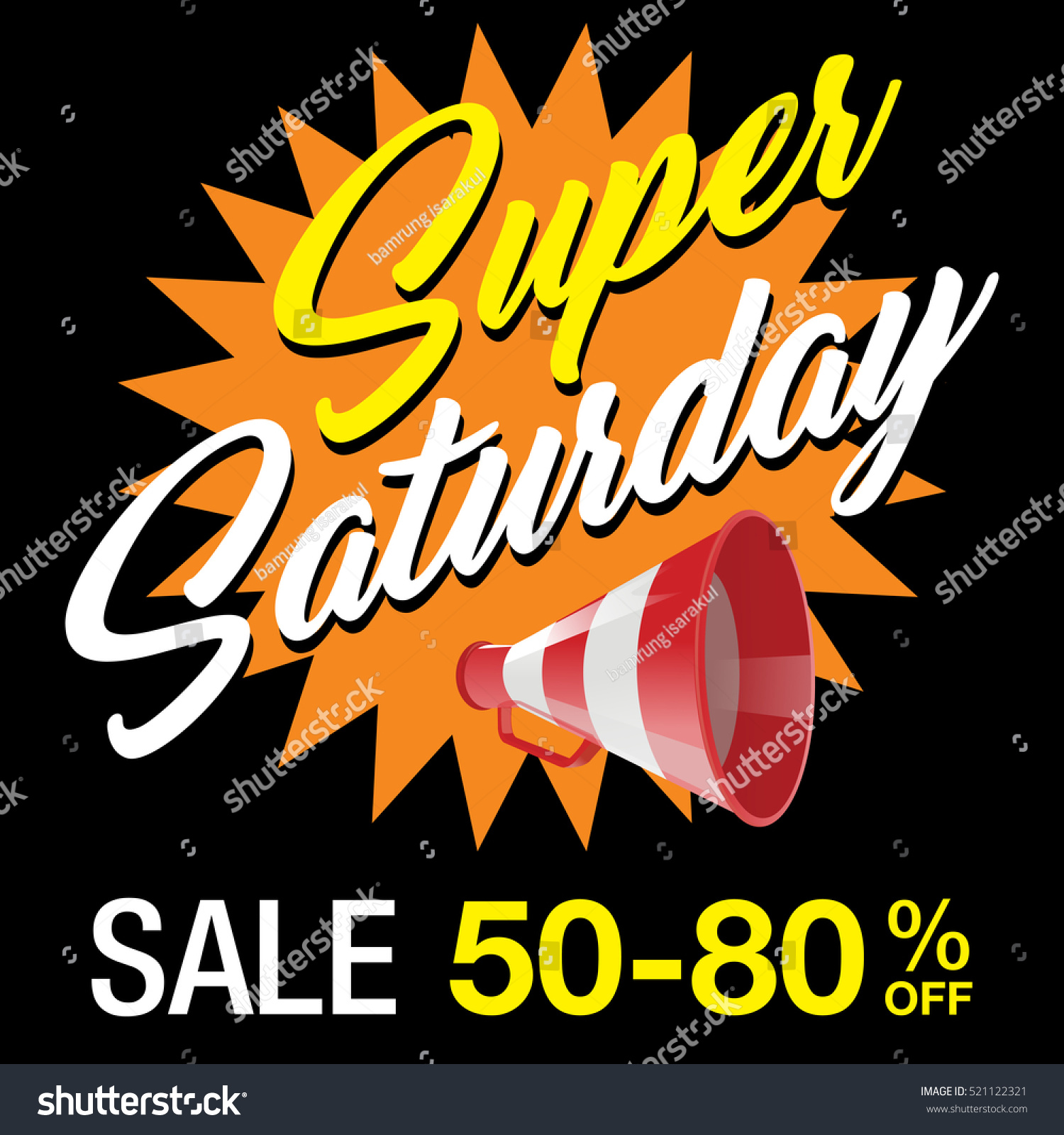 Super Saturday Sale Background Stock Vector (Royalty Free) 521122321