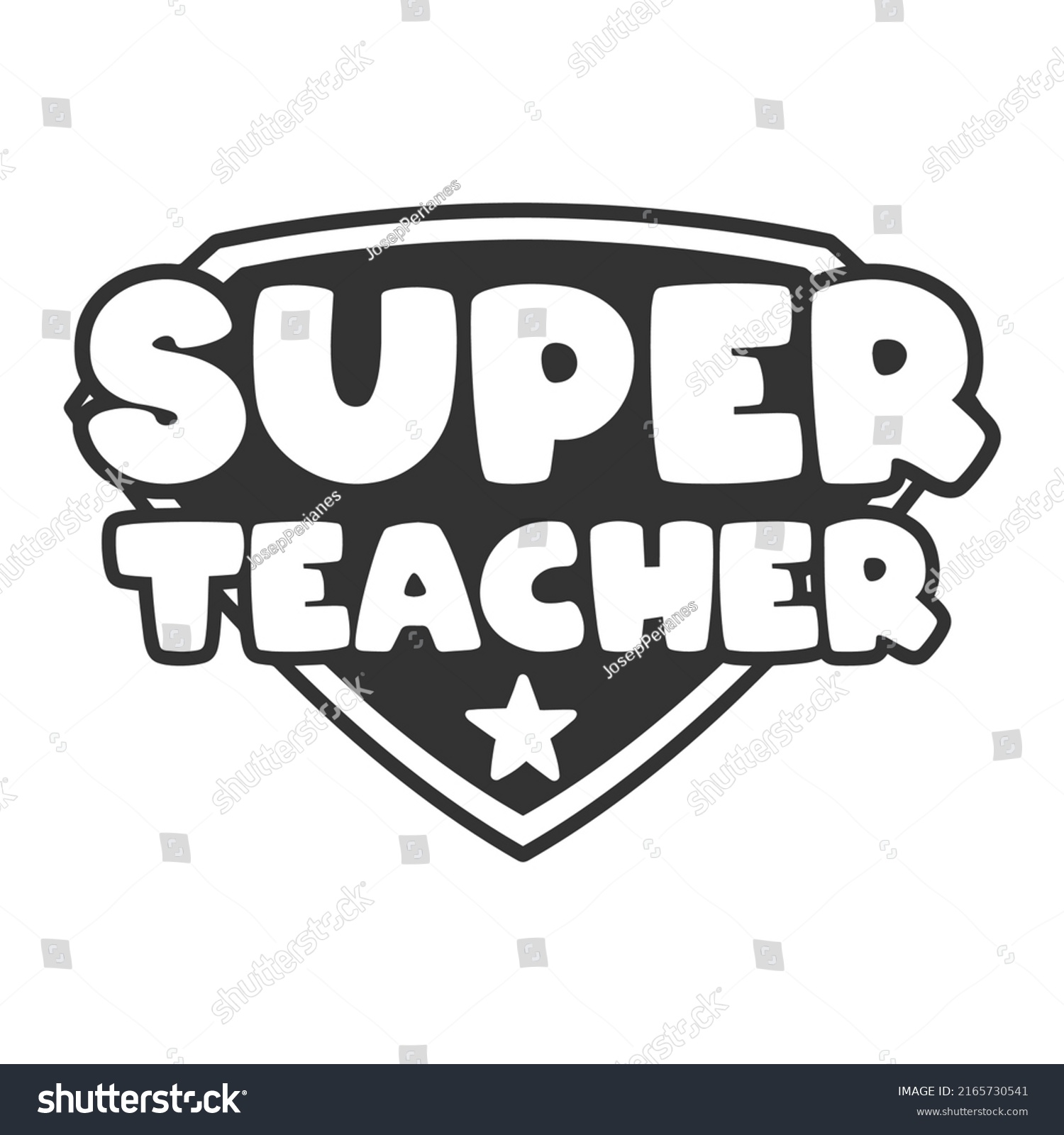 Super Teacher Illustration Clip Art Design Stock Vector (Royalty Free ...