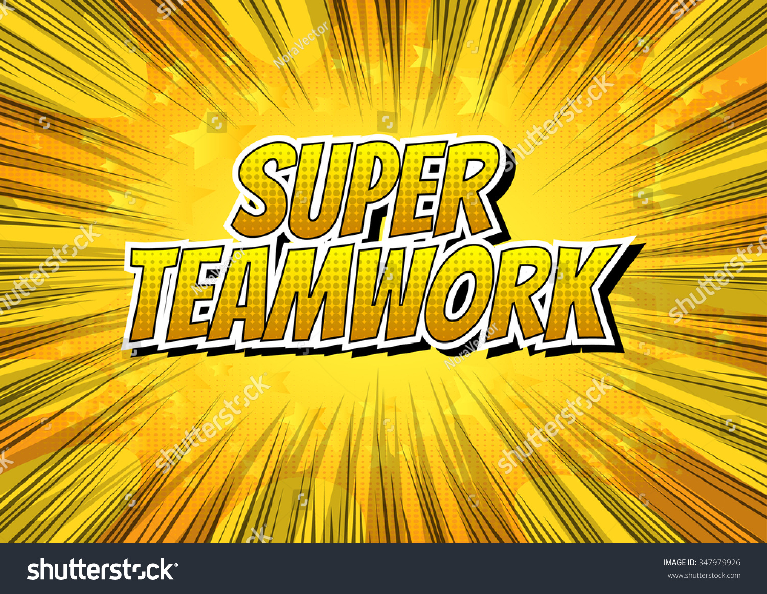 Super Teamwork - Comic Book Style Word On Comic Book Abstract ...