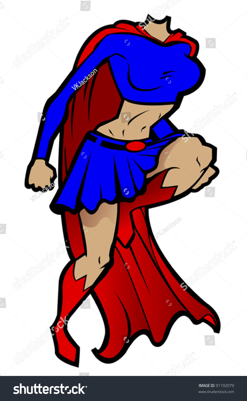 Super Woman Vector Body Image Vectorielle De Stock Libre De Droits