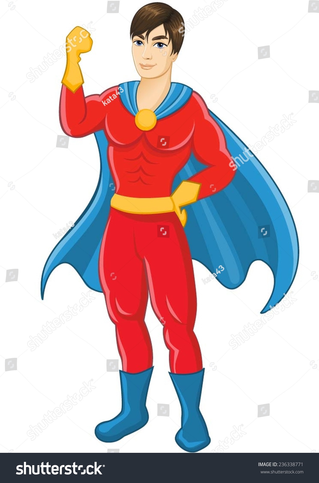 Superhero Cartoon Figure Stock Vector 236338771 : Shutterstock