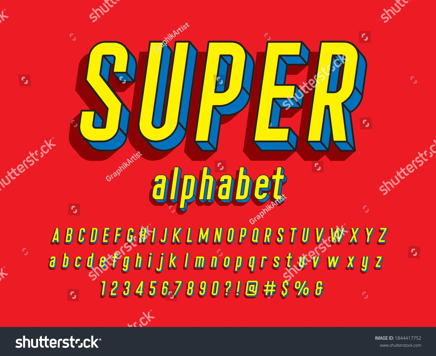 Superhero Comic Style Vector Font Uppercase Stock Vector (Royalty Free ...