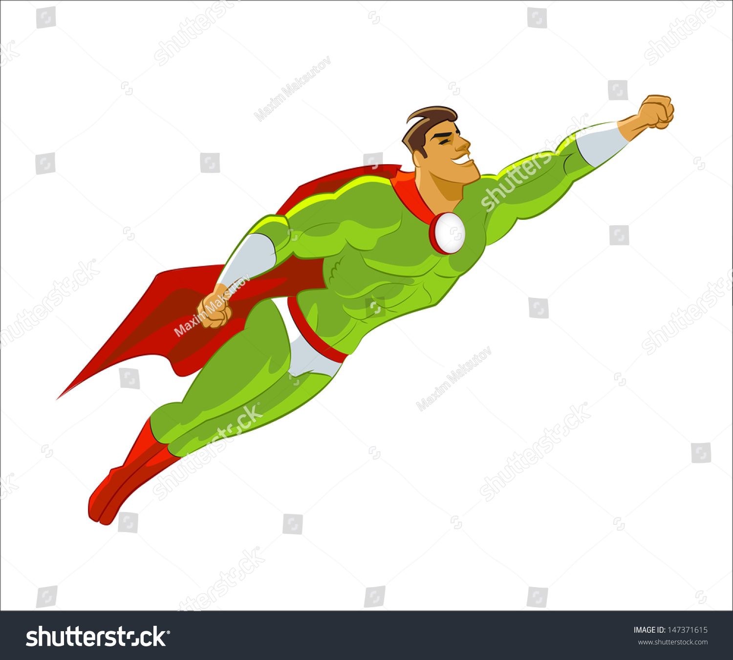 Superhero Flying Vector Illustration Stock Vector (royalty Free) 147371615