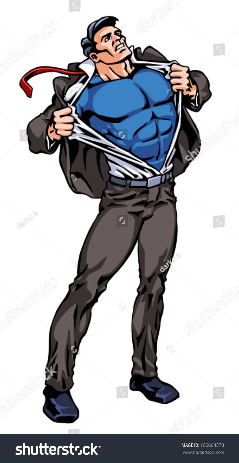 Superhero Transforming Isolated Stock Vector Illustration 166604378 Superhero Transforming Isolated Stock Vector Illustration 166604378