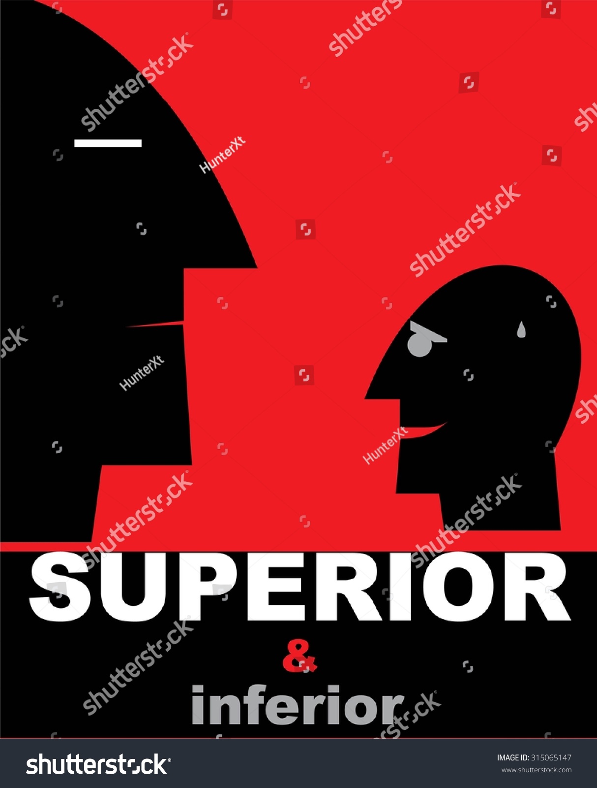 Superior Inferiorsimple Flat Design Superior Inferior Stock Vector ...