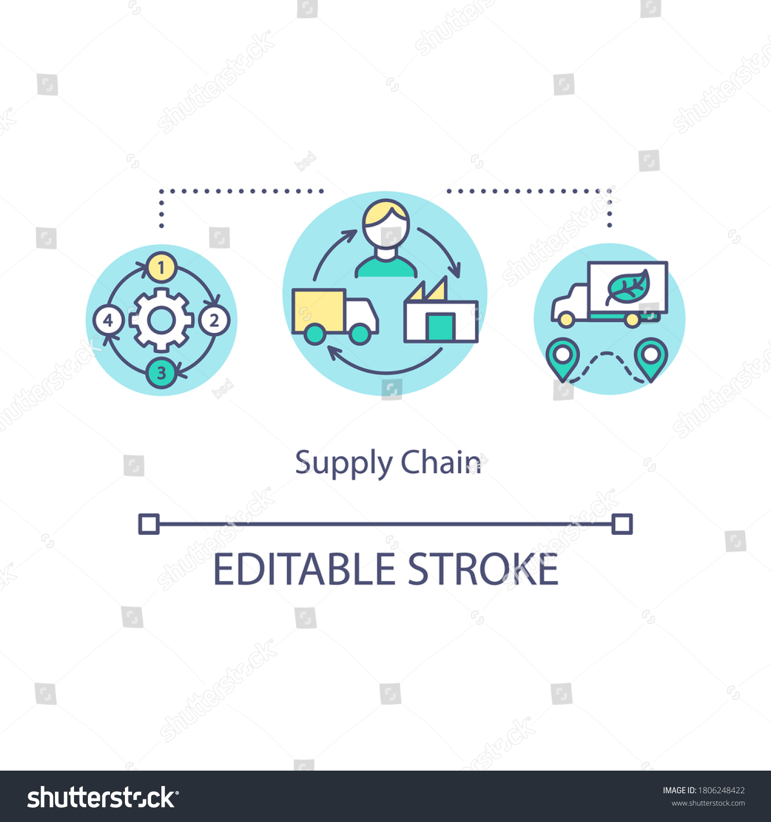 3,037 Supply chain line icons Images, Stock Photos & Vectors | Shutterstock