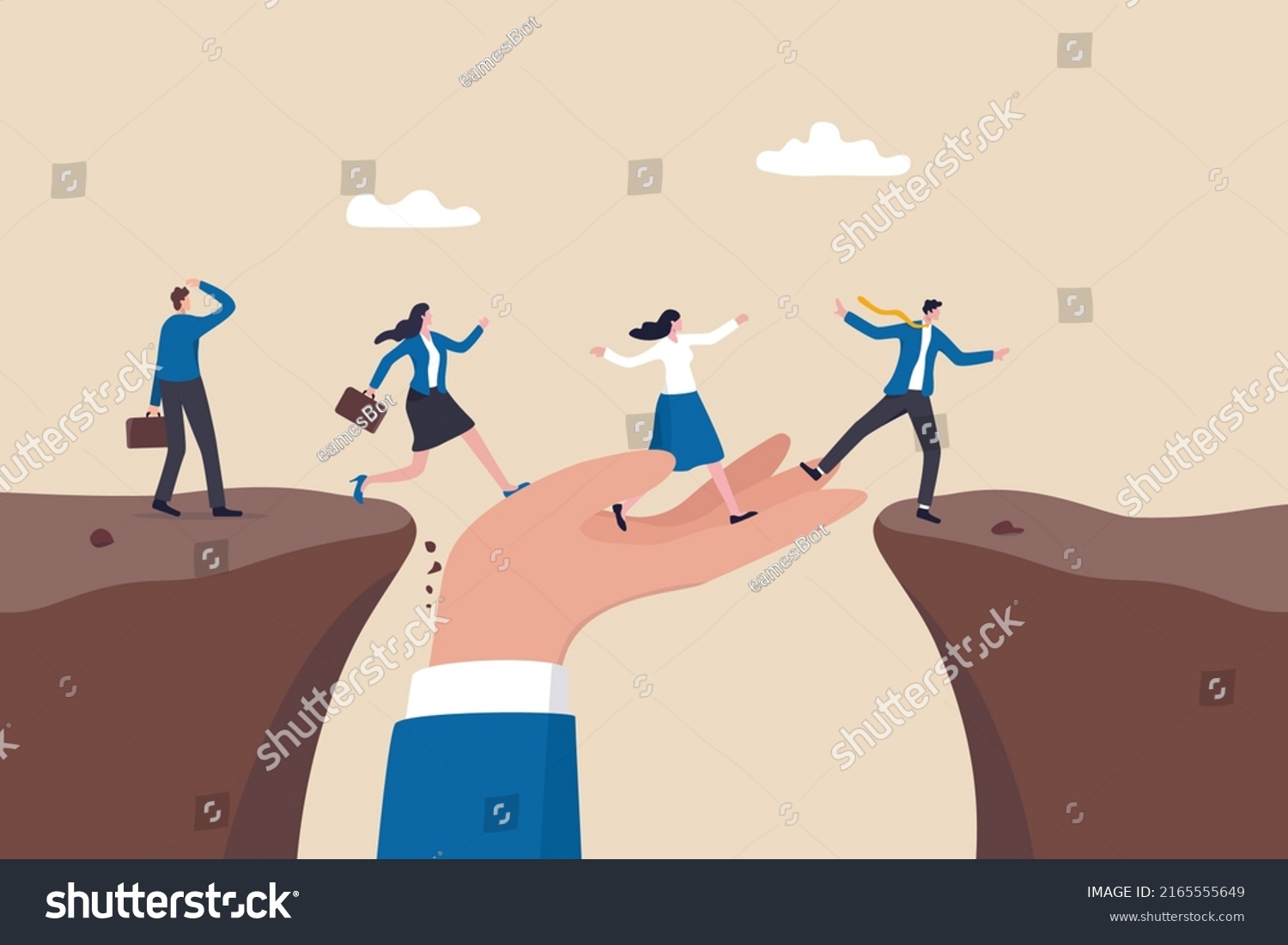 support-help-solve-problem-manager-mentorship-stock-vector-royalty