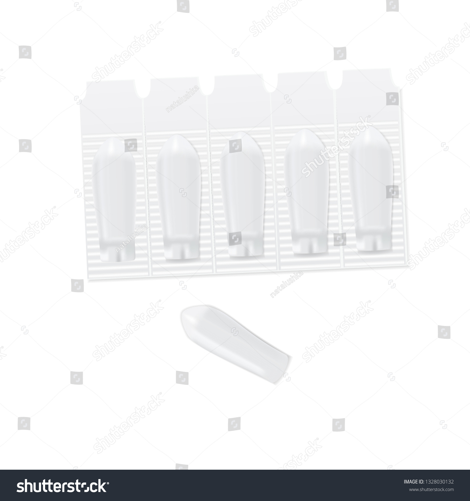 Suppository Anal Vaginal Use Isolated On Stock Vector Royalty Free