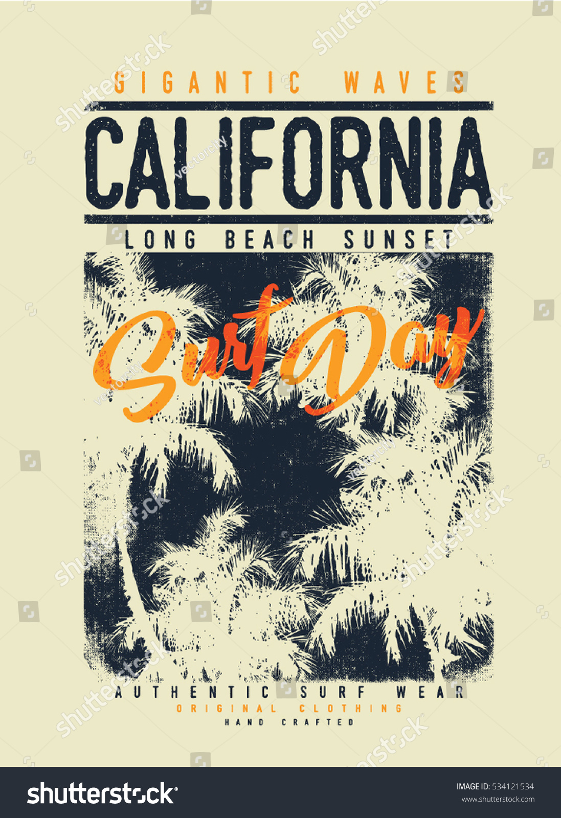 Surf Graphic Tshirt Printing Surfing Design Stock Vector (Royalty Free ...