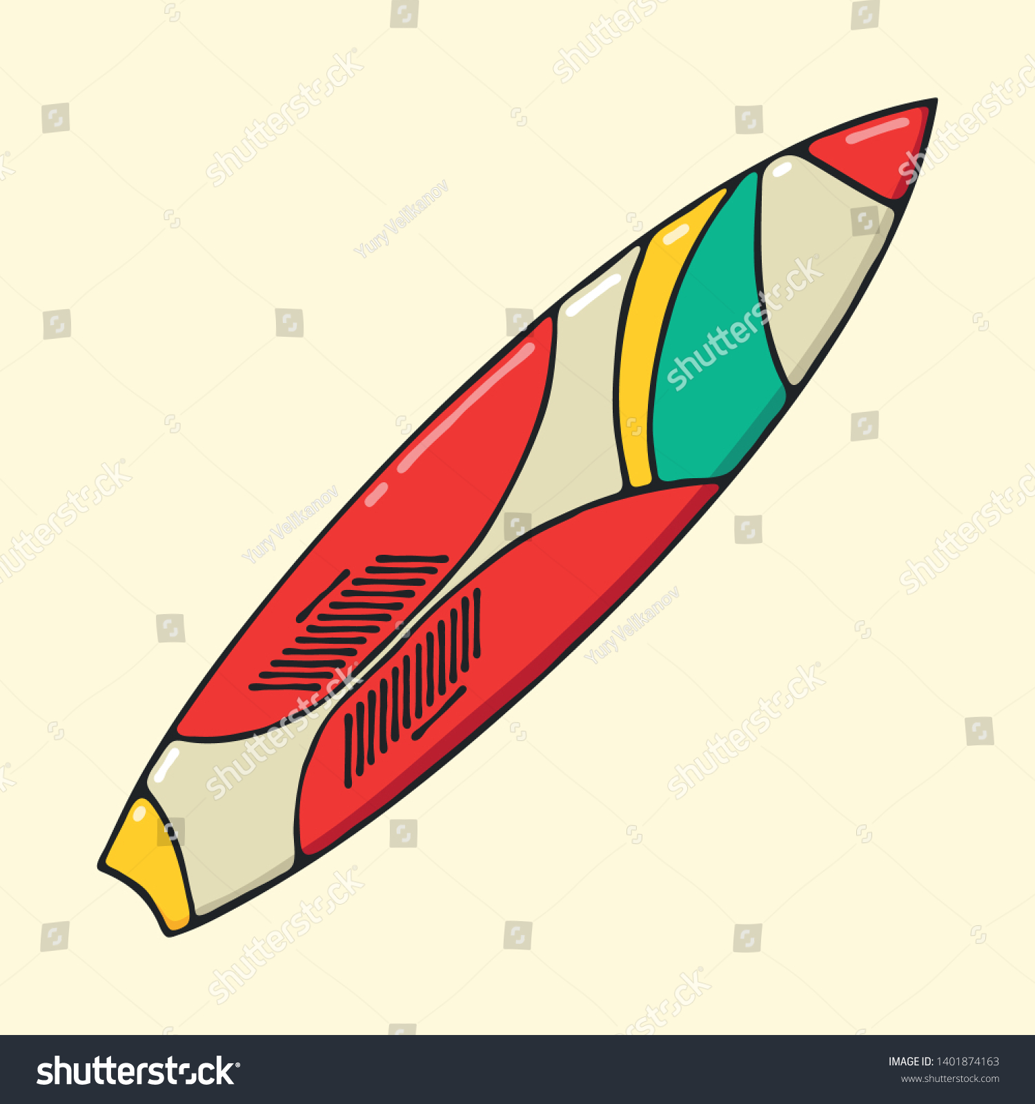 pop art surfboard