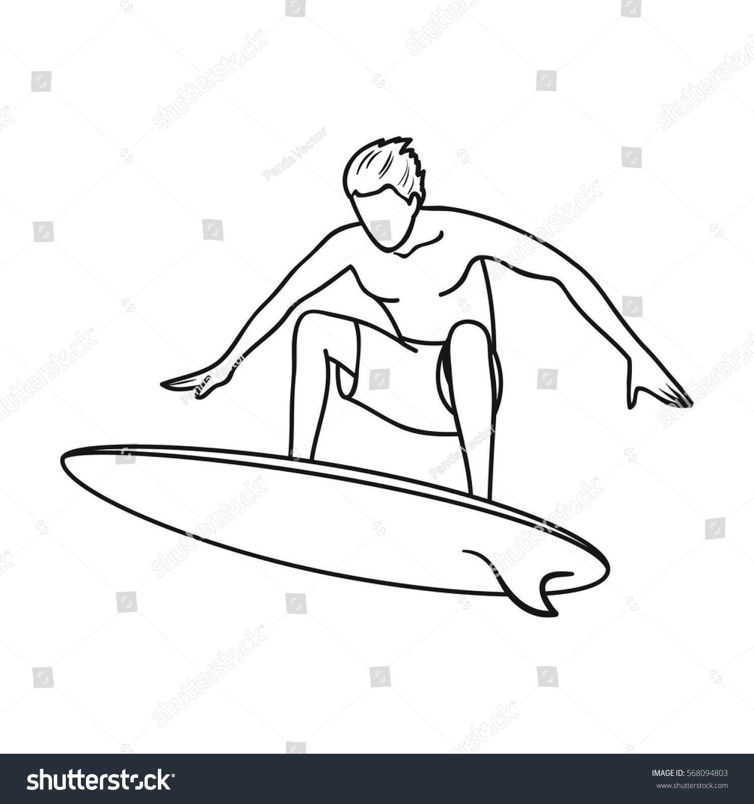 Surfer outline Stock Illustrations, Images & Vectors | Shutterstock
