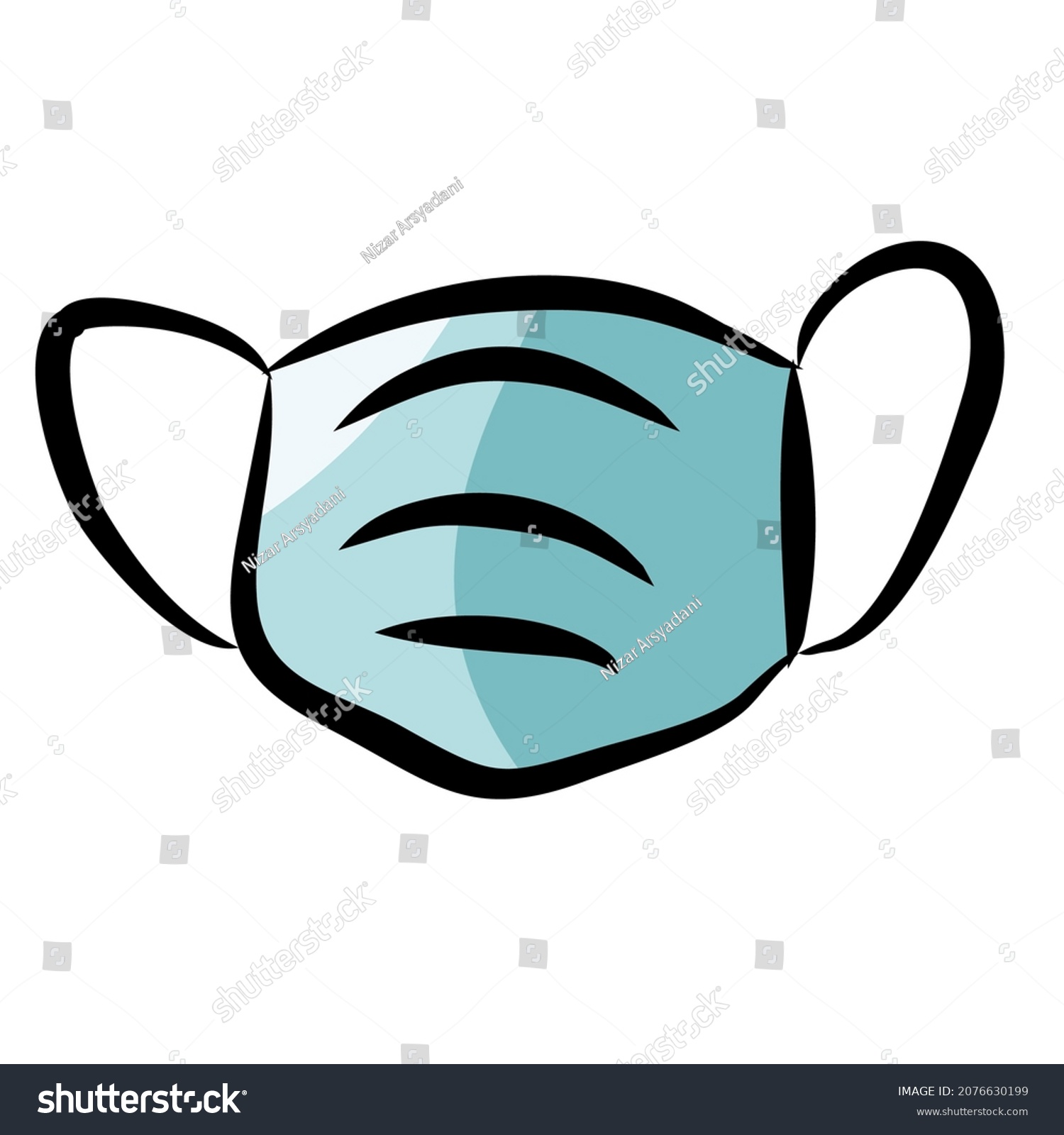 Surgical Mask Vector Cartoon Illustration Stock Vector (Royalty Free ...