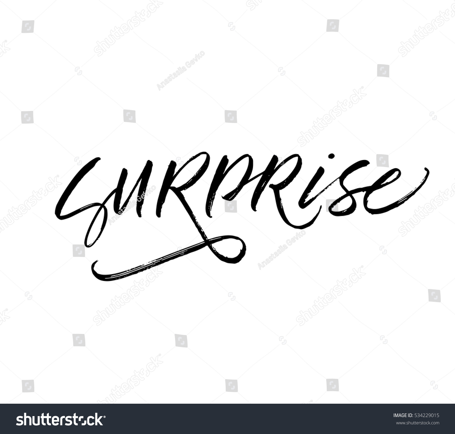 Surprise Hand Drawn Postcard Ink Illustration Stock Vector (Royalty ...