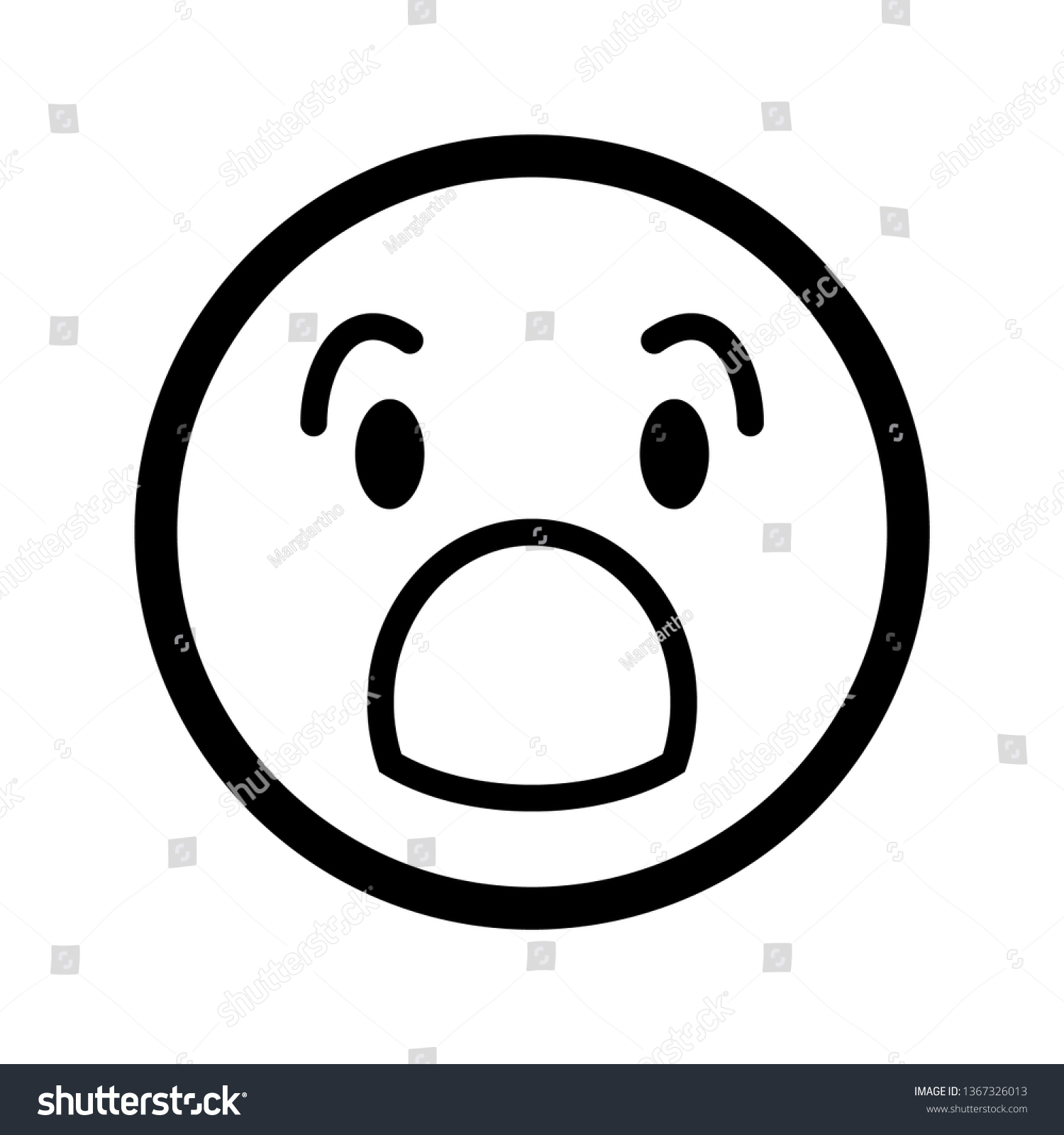 Surprised Emoji Icon Vector Stock Vector Royalty Free 1367326013 Shutterstock 7006