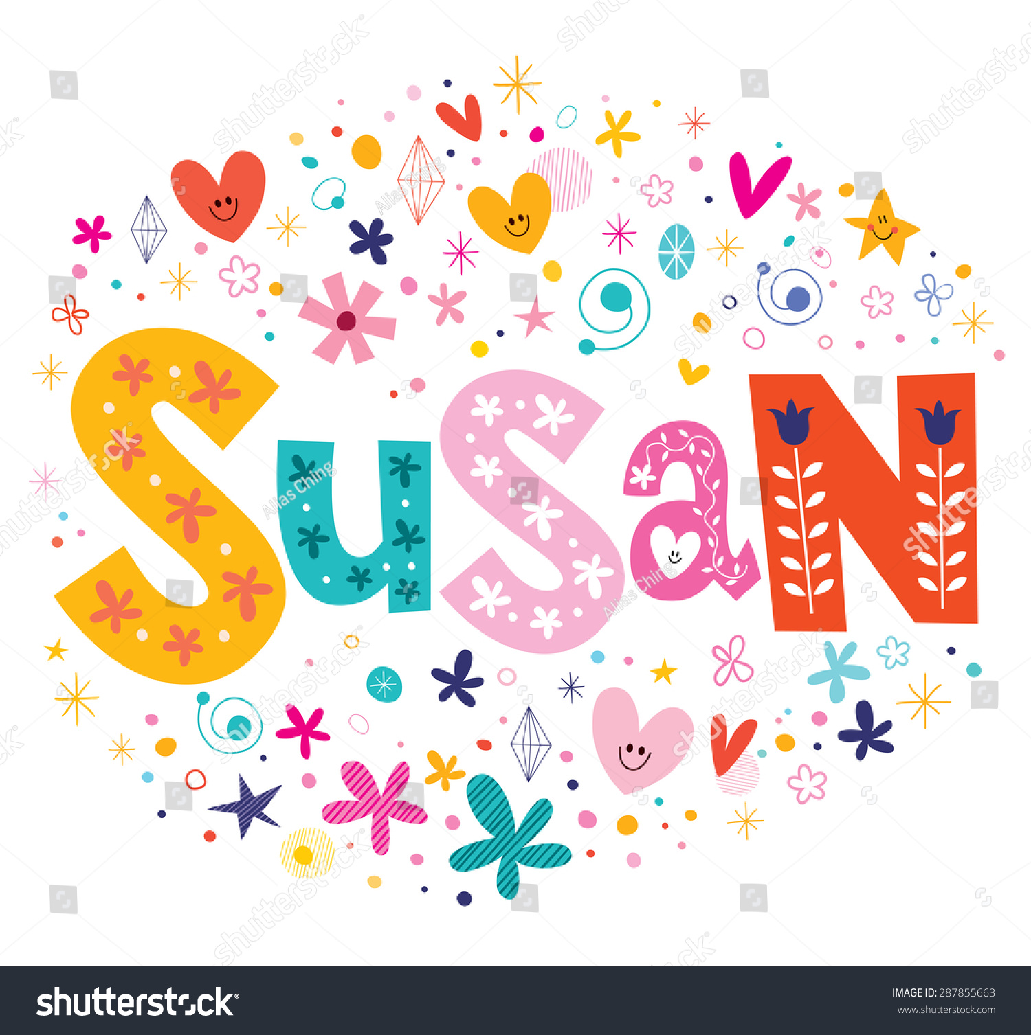 Susan name image Images, Stock Photos & Vectors | Shutterstock