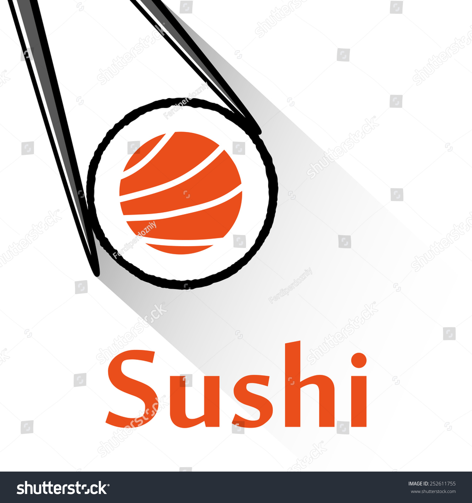 Sushi Logo Stock Vector 252611755 - Shutterstock