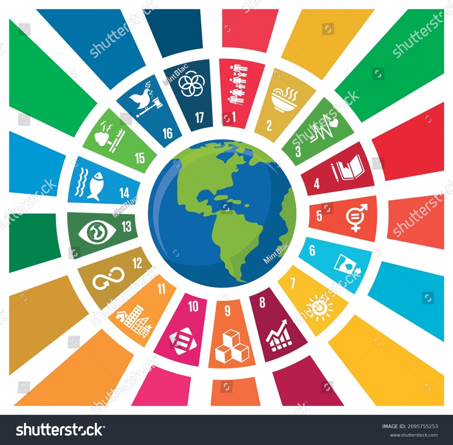 Sustainable Development Concept Colorful Wheel Made Stock Vector ...